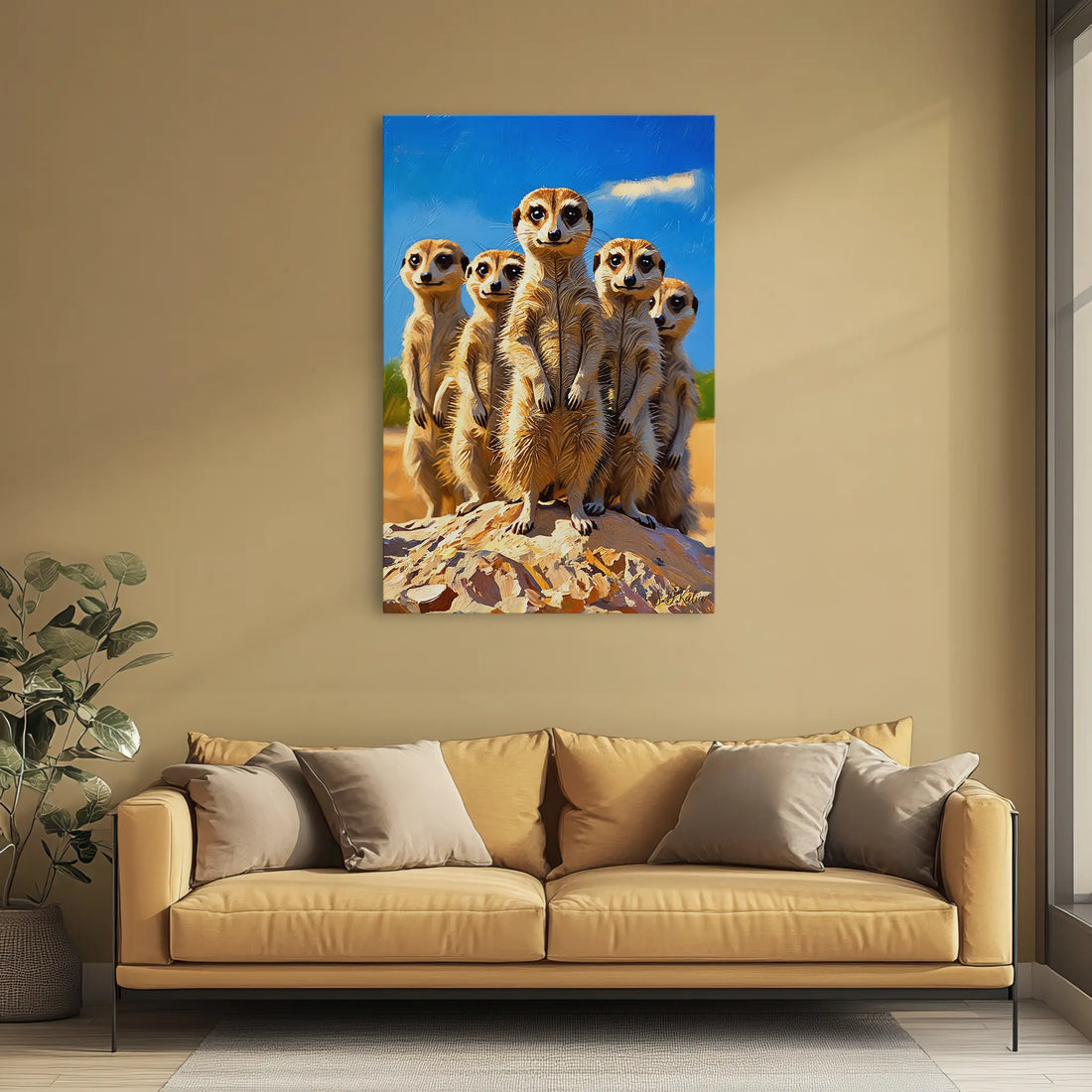 The Lookouts Meerkat Family on the Rise Giclée Print 231099 Visual Wall Art AR2:3V Giclée Print