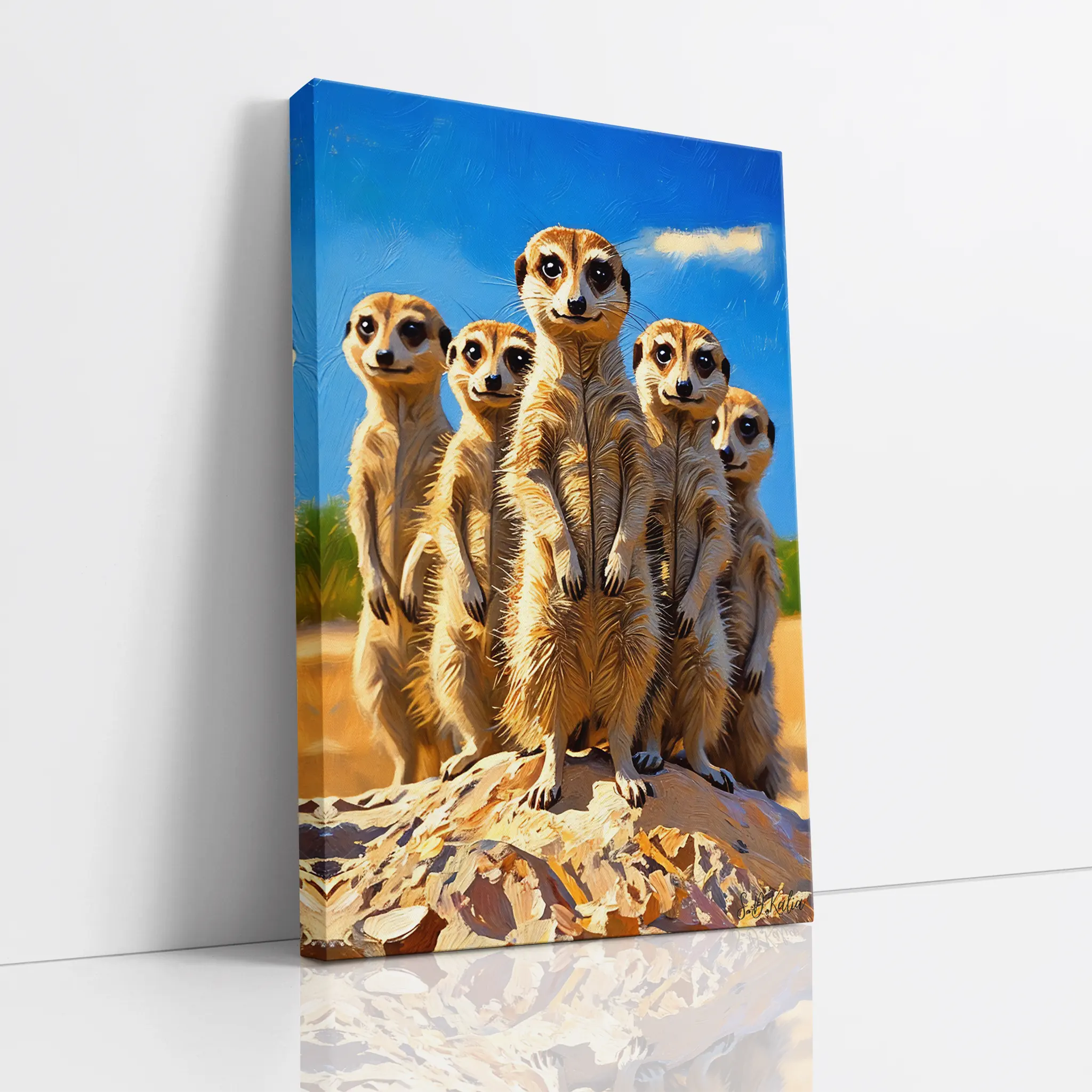 The Lookouts Meerkat Family on the Rise Giclée Print 231099 Visual Wall Art AR2:3V Giclée Print