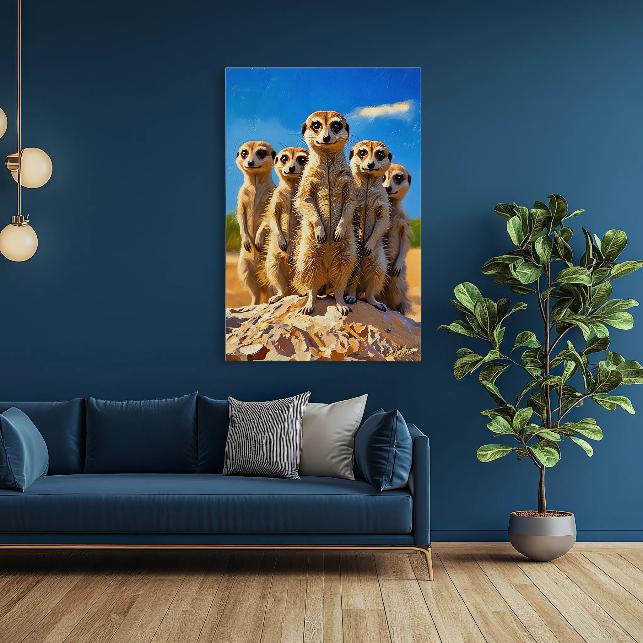 The Lookouts Meerkat Family on the Rise Giclée Print 231099 Visual Wall Art AR2:3V Giclée Print