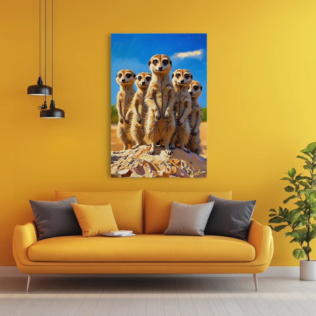 The Lookouts Meerkat Family on the Rise Giclée Print 231099 Visual Wall Art AR2:3V Giclée Print