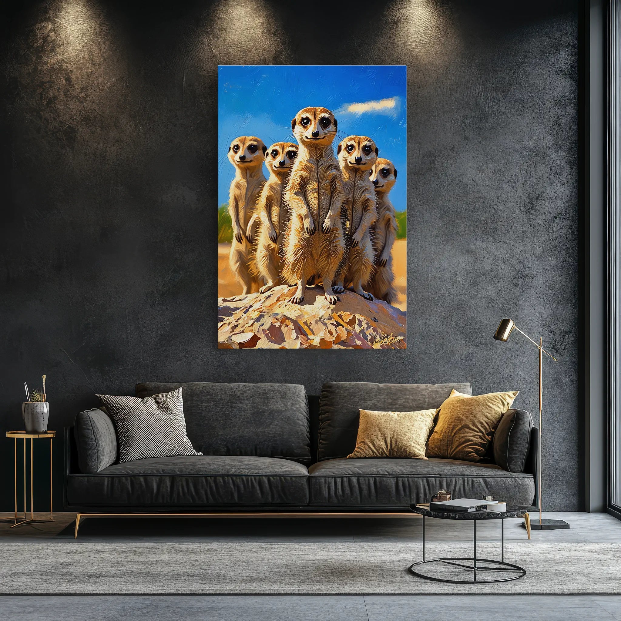 The Lookouts Meerkat Family on the Rise Giclée Print 231099 Visual Wall Art AR2:3V Giclée Print