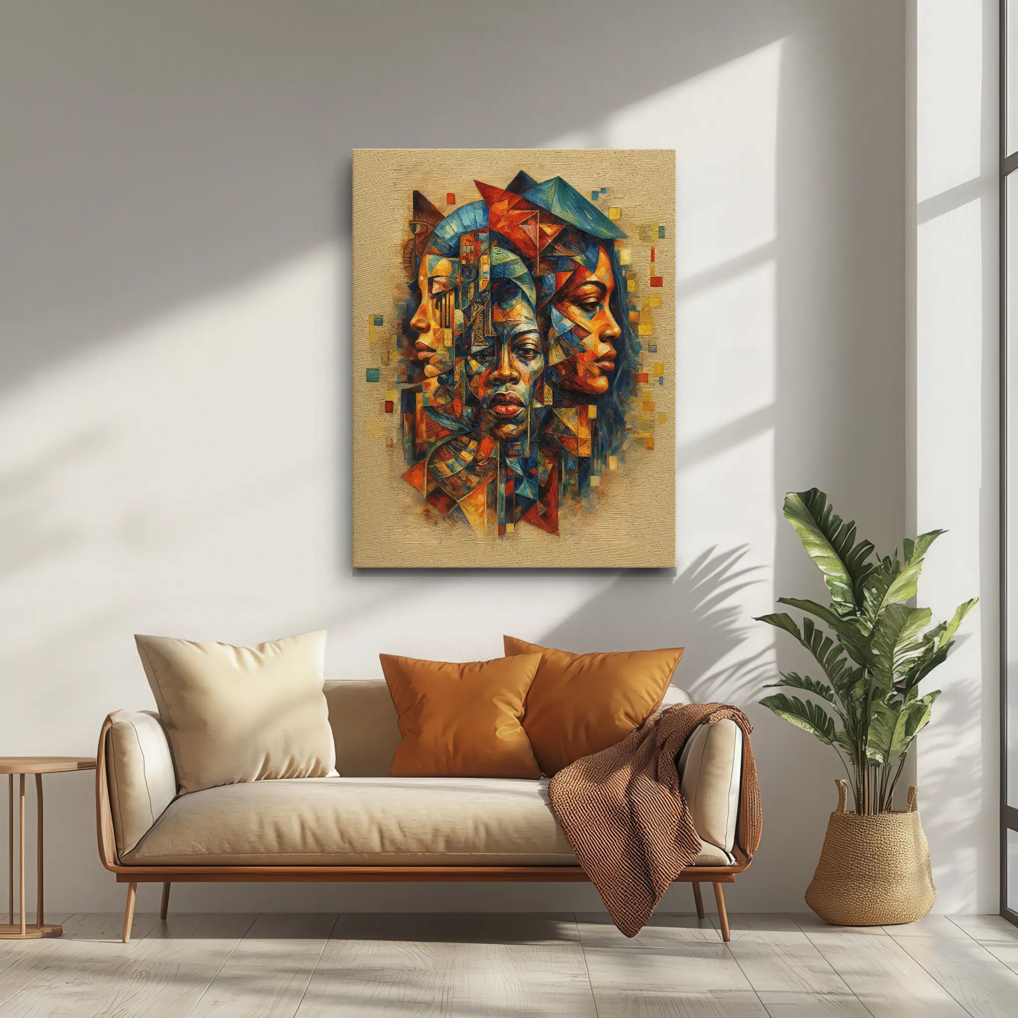 Three Faces, One Story Sand Background Giclée Prints 459018 Visual Wall Art AR3:4V-AR4:5V Giclée Print