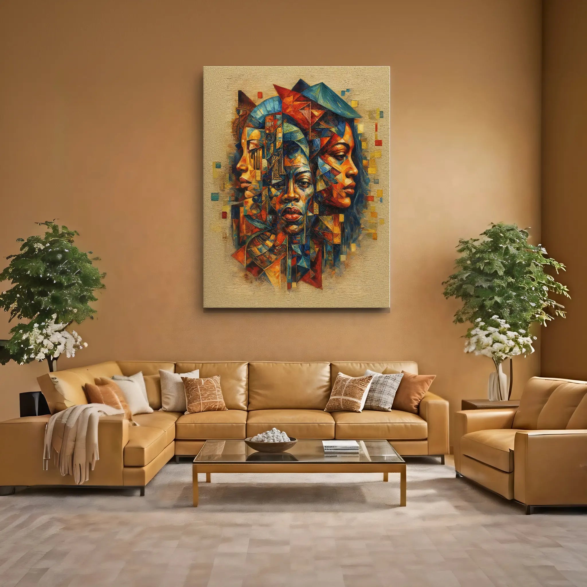 Three Faces, One Story Sand Background Giclée Prints 459018 Visual Wall Art AR3:4V-AR4:5V Giclée Print