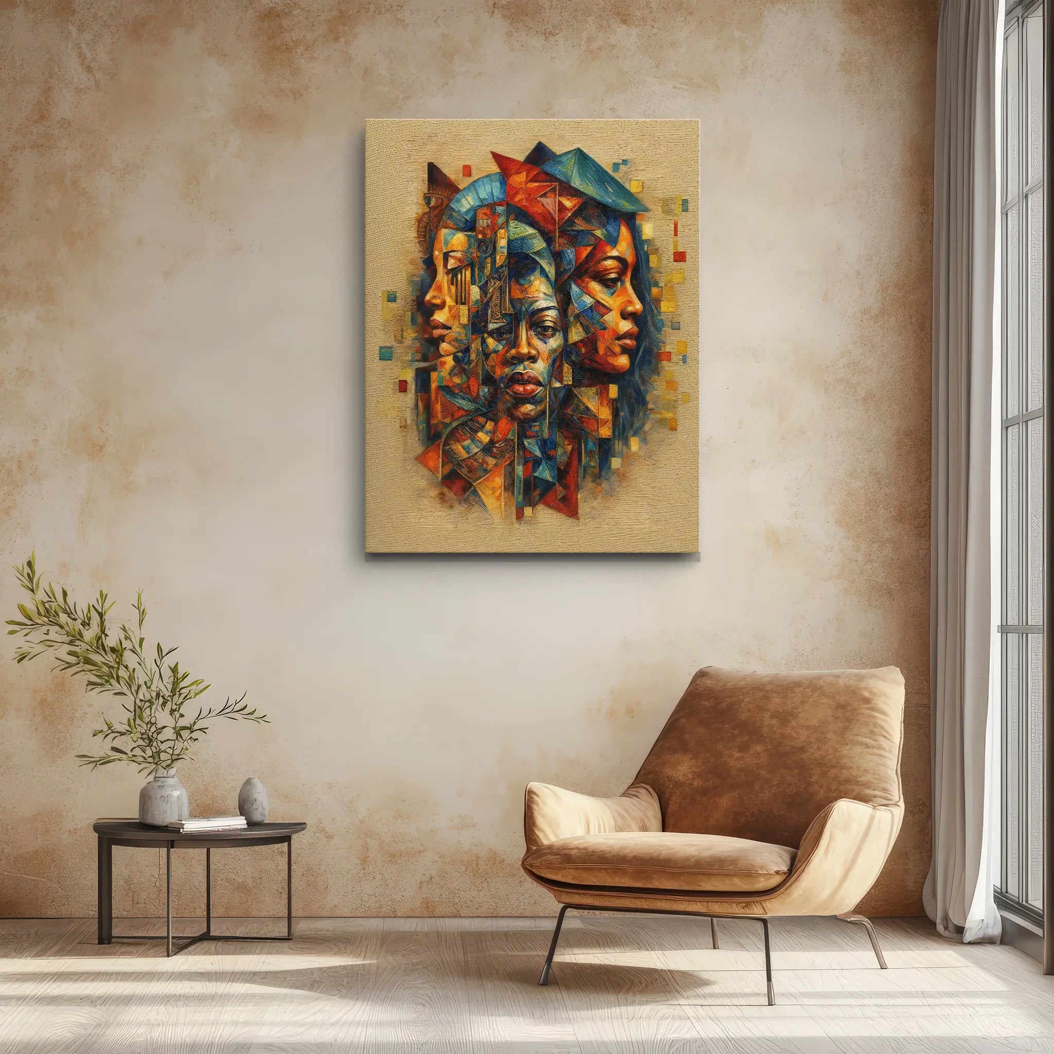 Three Faces, One Story Sand Background Giclée Prints 459018 Visual Wall Art AR3:4V-AR4:5V Giclée Print