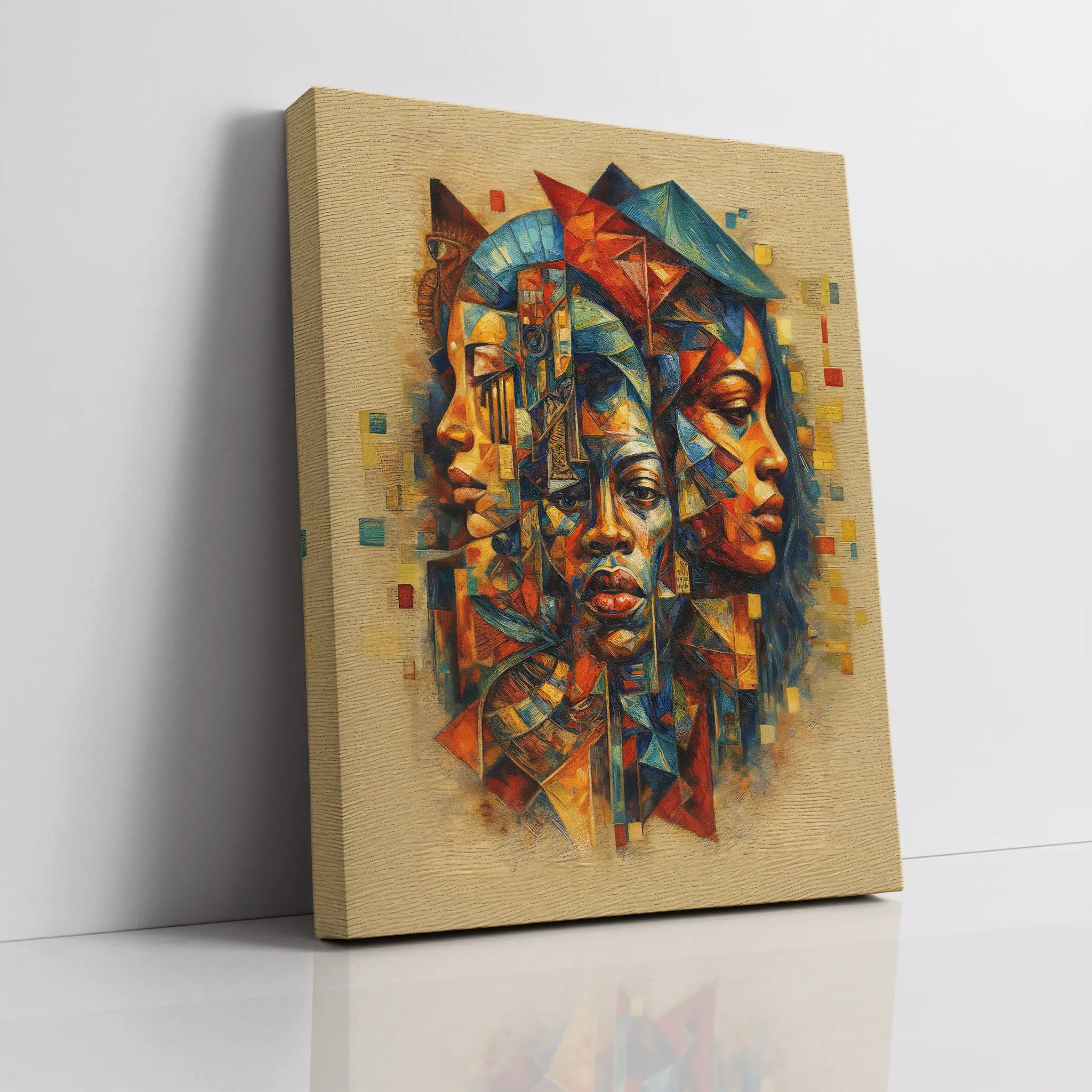 Three Faces, One Story Sand Background Giclée Prints 459018 Visual Wall Art AR3:4V-AR4:5V Giclée Print