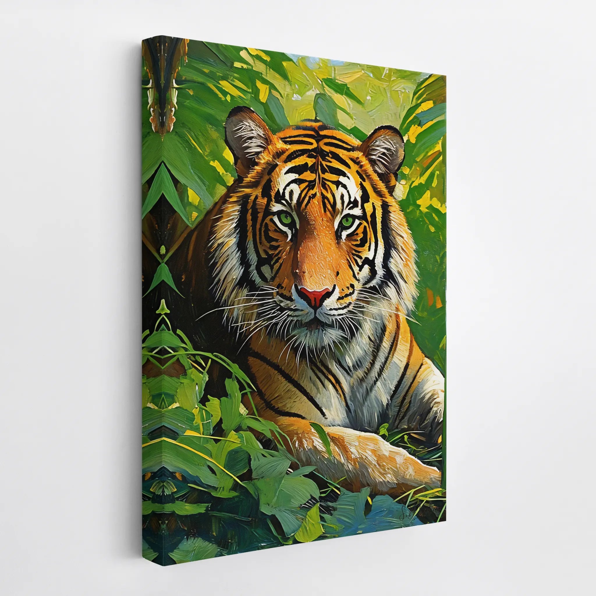 Tiger Among Green Leaves Giclée Print 231059 Visual Wall Art AR2:3V Giclée Print