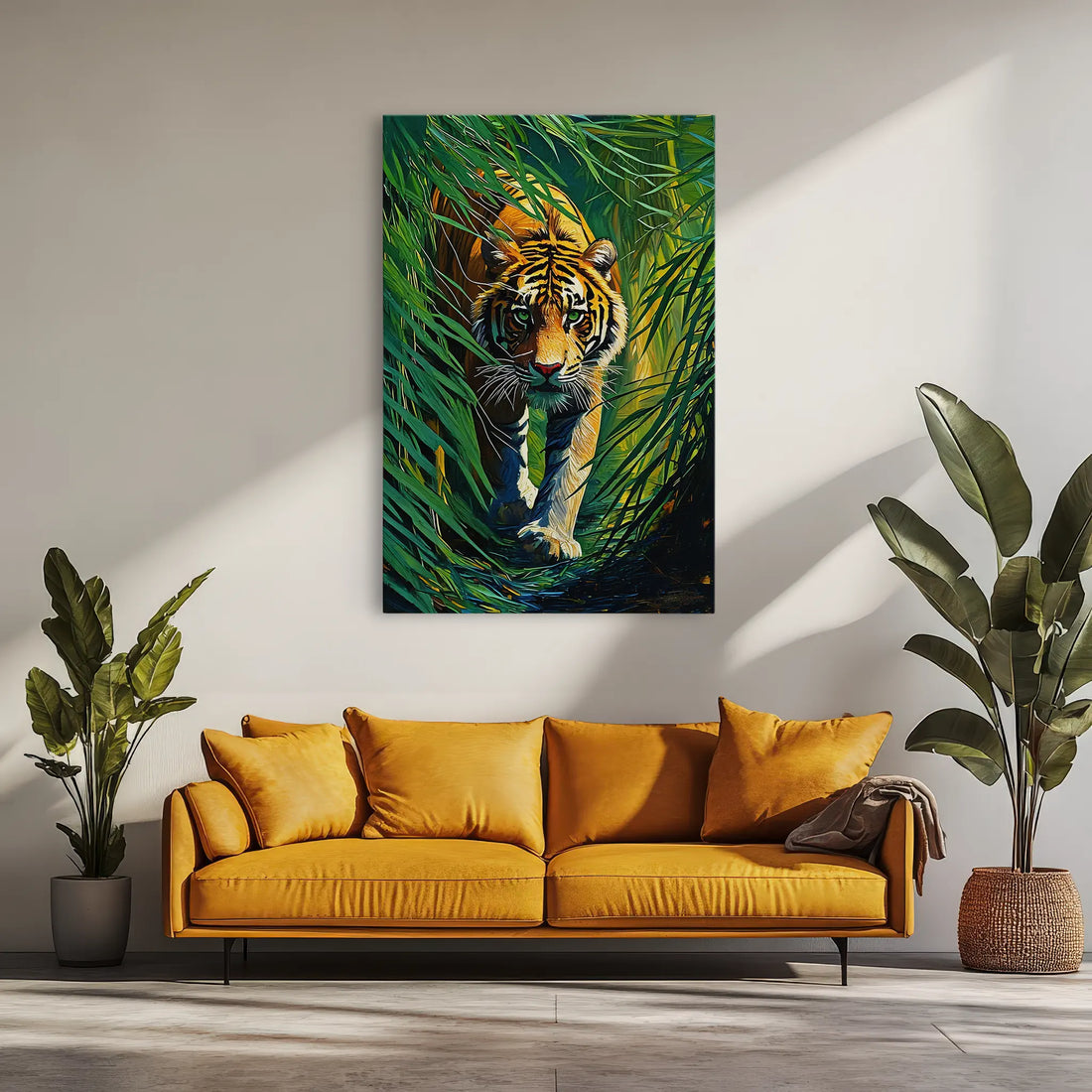 Tiger Emerging from Jungle Giclée Print 231061 Visual Wall Art AR2:3V Giclée Print