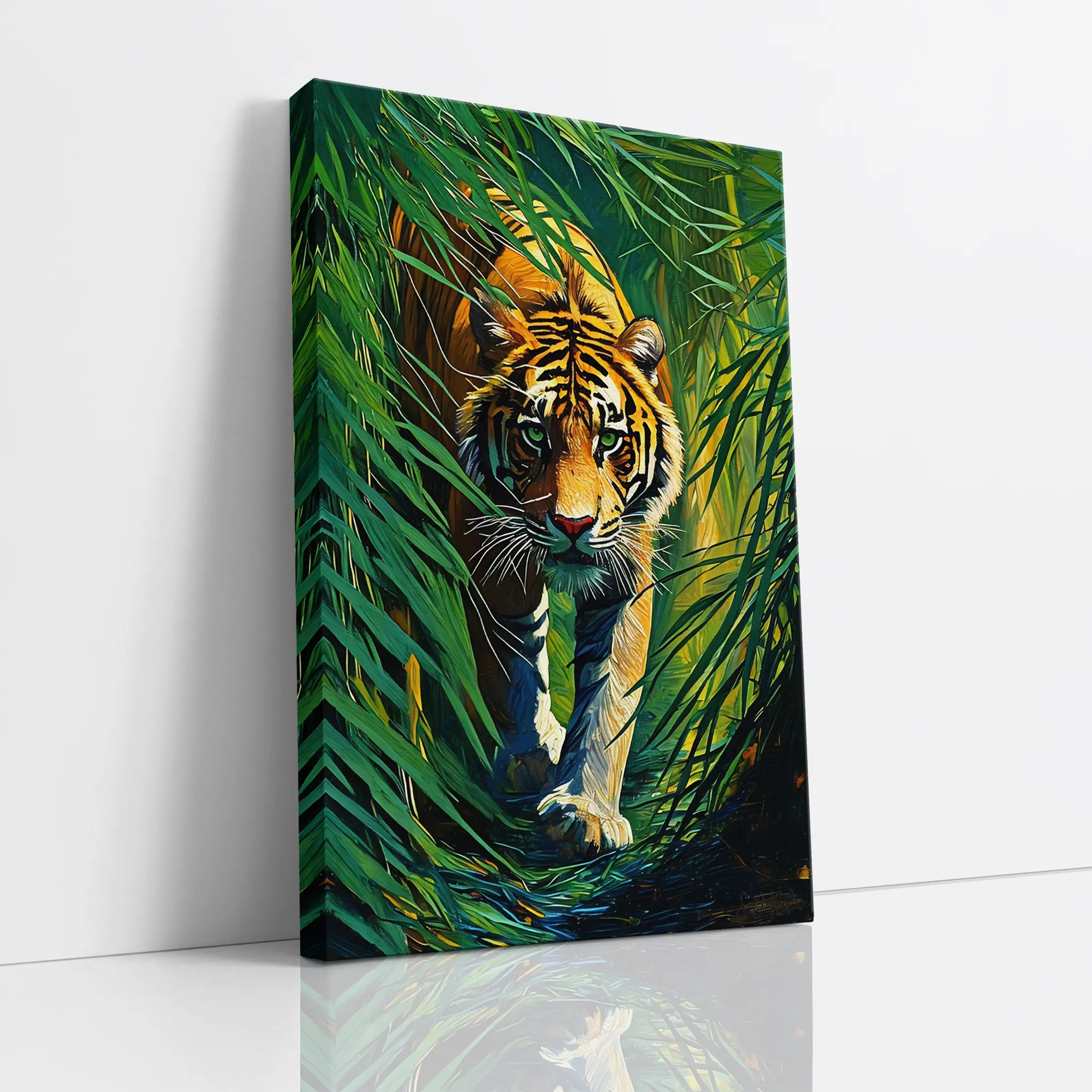 Tiger Emerging from Jungle Giclée Print 231061 Visual Wall Art AR2:3V Giclée Print