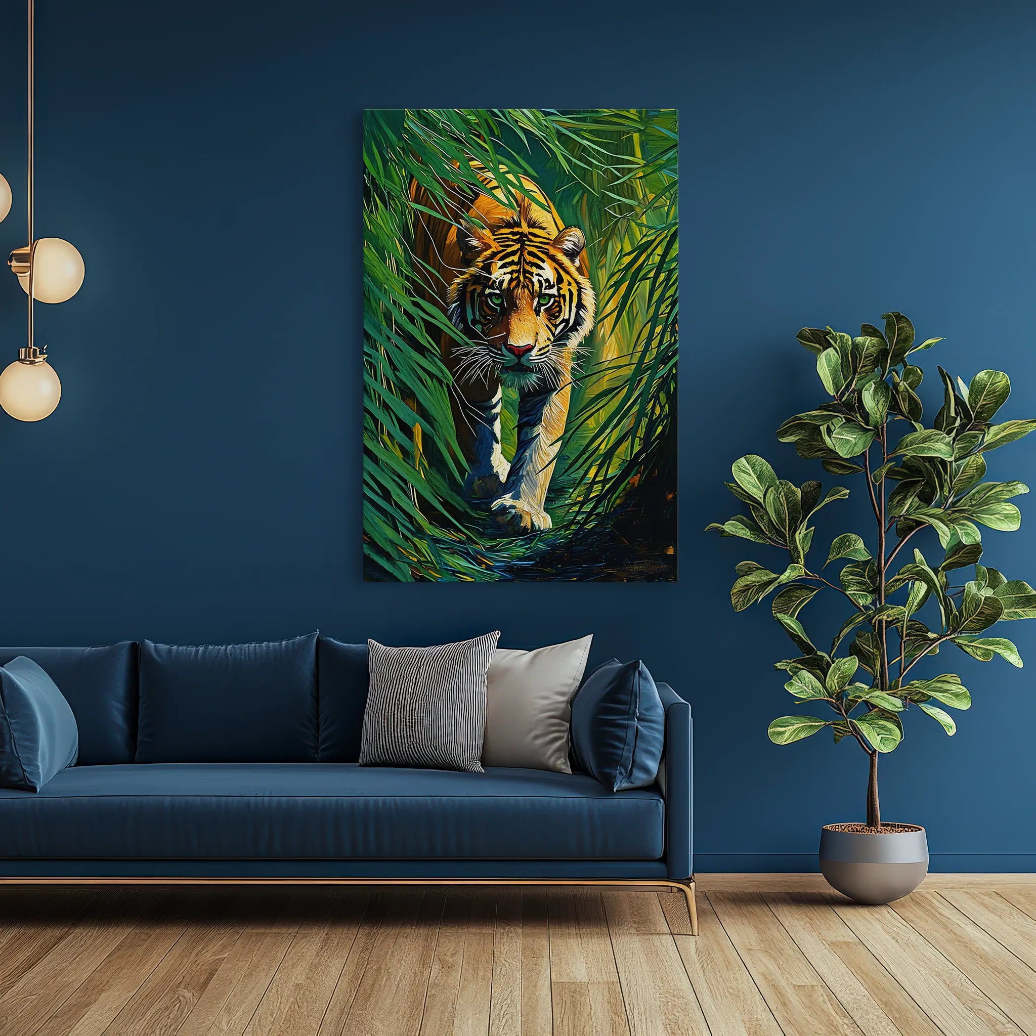 Tiger Emerging from Jungle Giclée Print 231061 Visual Wall Art AR2:3V Giclée Print