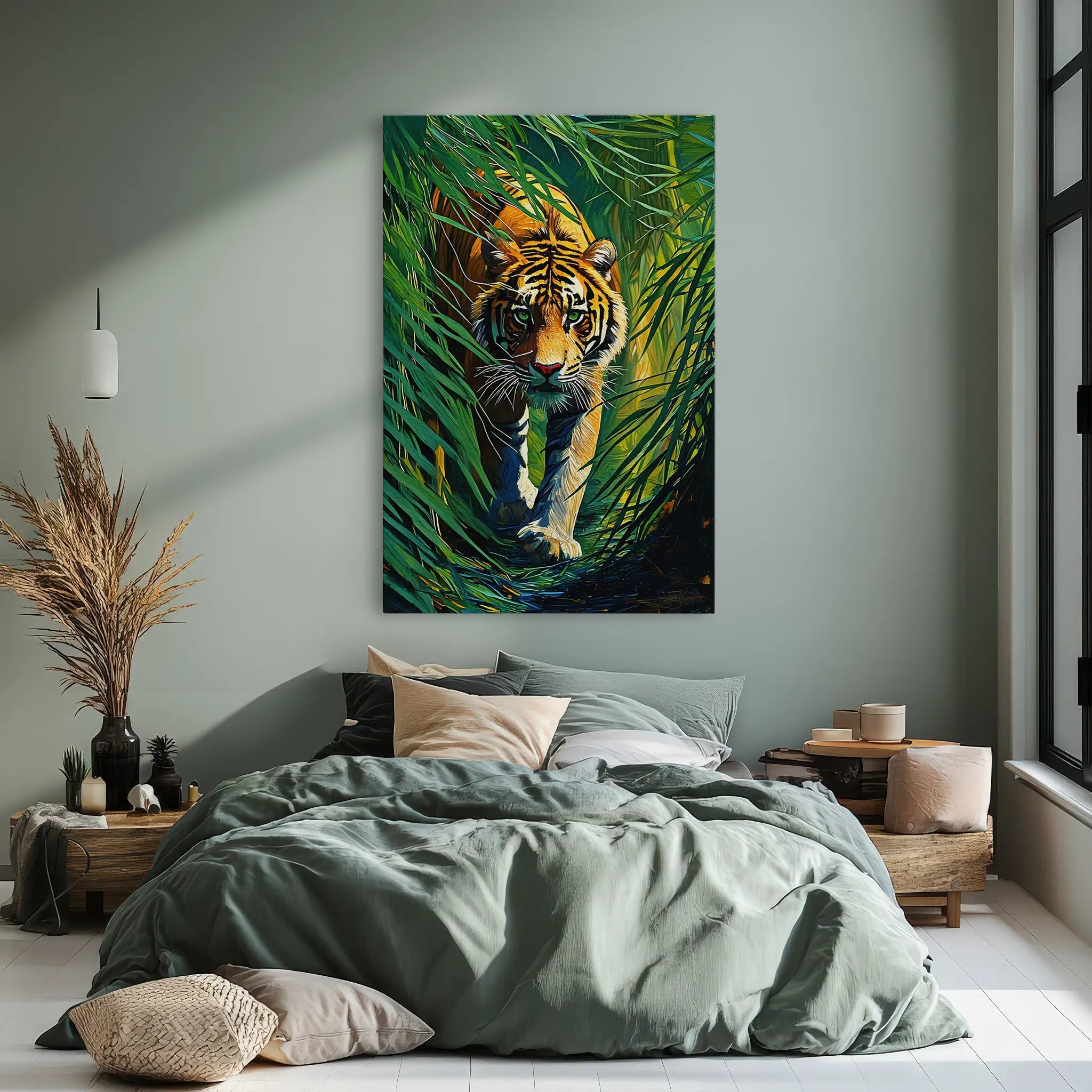 Tiger Emerging from Jungle Giclée Print 231061 Visual Wall Art AR2:3V Giclée Print