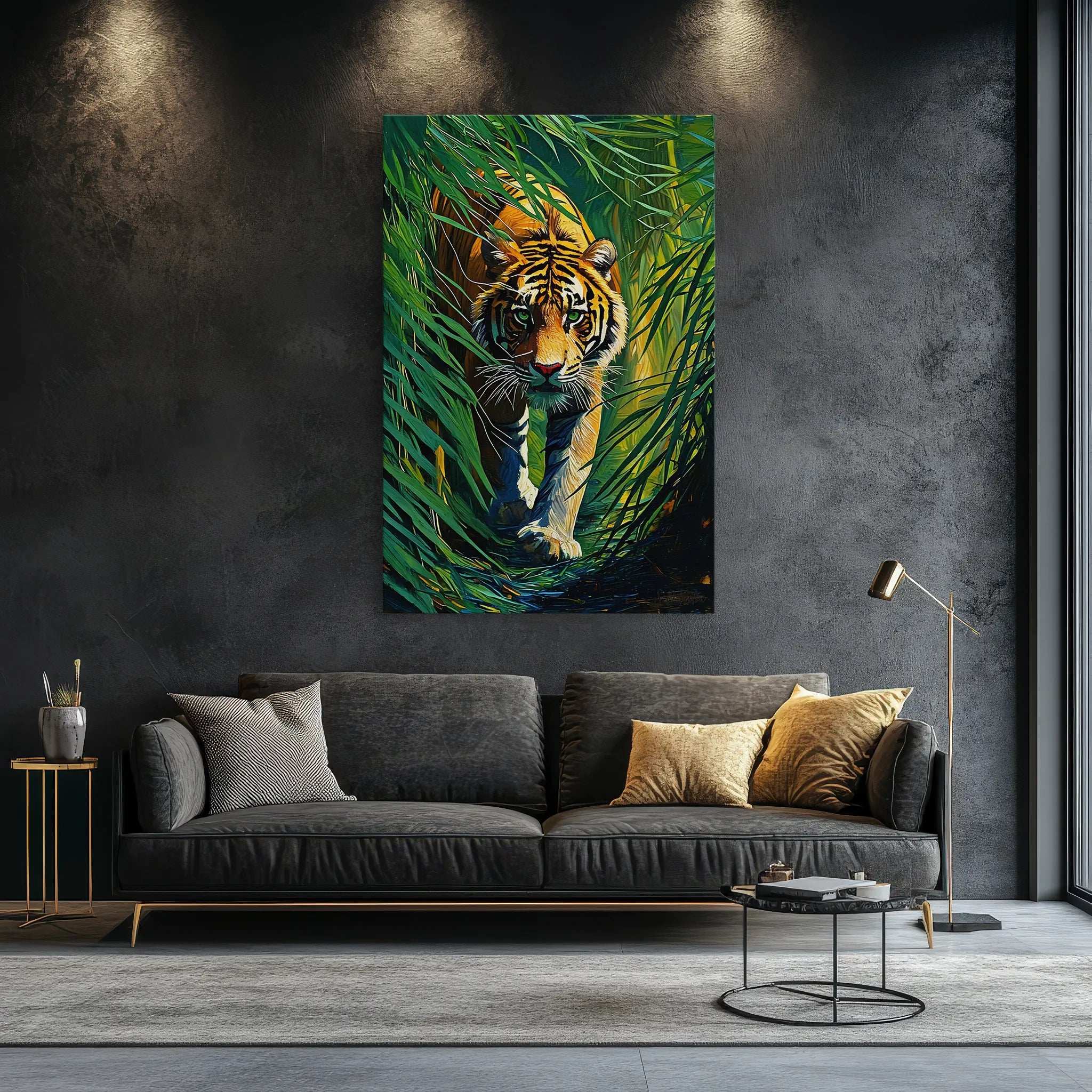 Tiger Emerging from Jungle Giclée Print 231061 Visual Wall Art AR2:3V Giclée Print