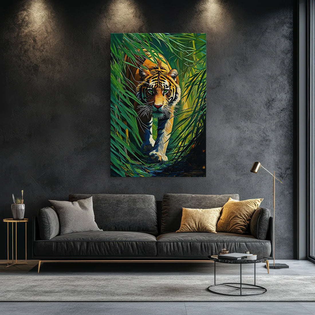 Tiger Emerging from Jungle Giclée Print 231061 Visual Wall Art AR2:3V Giclée Print
