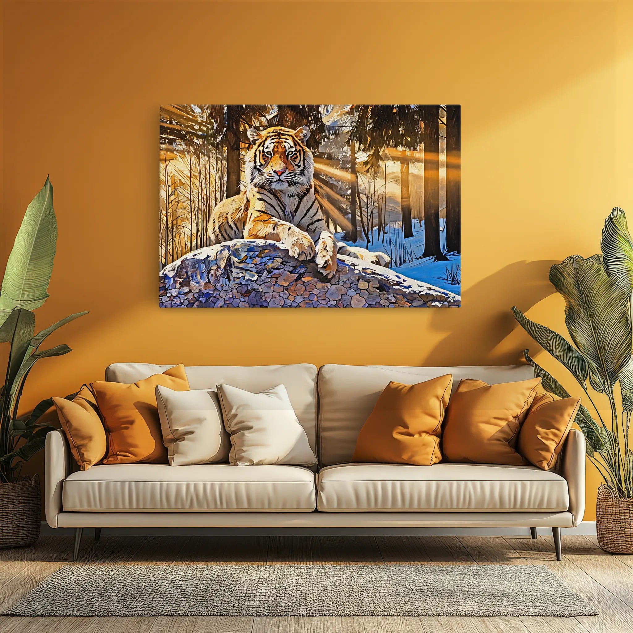 Tiger Winter Woodland Portrait Giclée Print 321013 Visual Wall Art AR3:2H Giclée Print