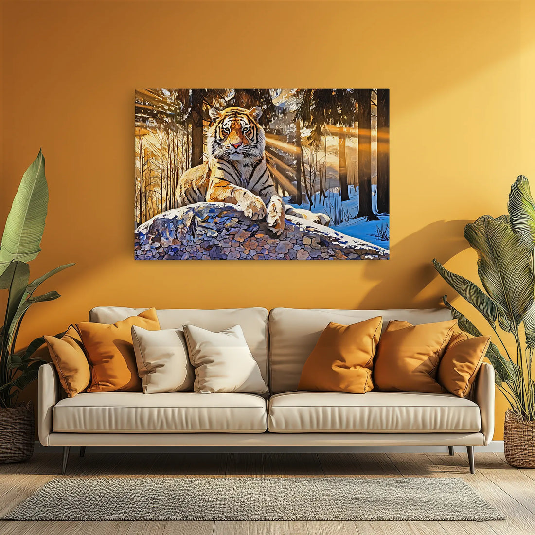 Tiger Winter Woodland Portrait Giclée Print 321013 Visual Wall Art AR3:2H Giclée Print