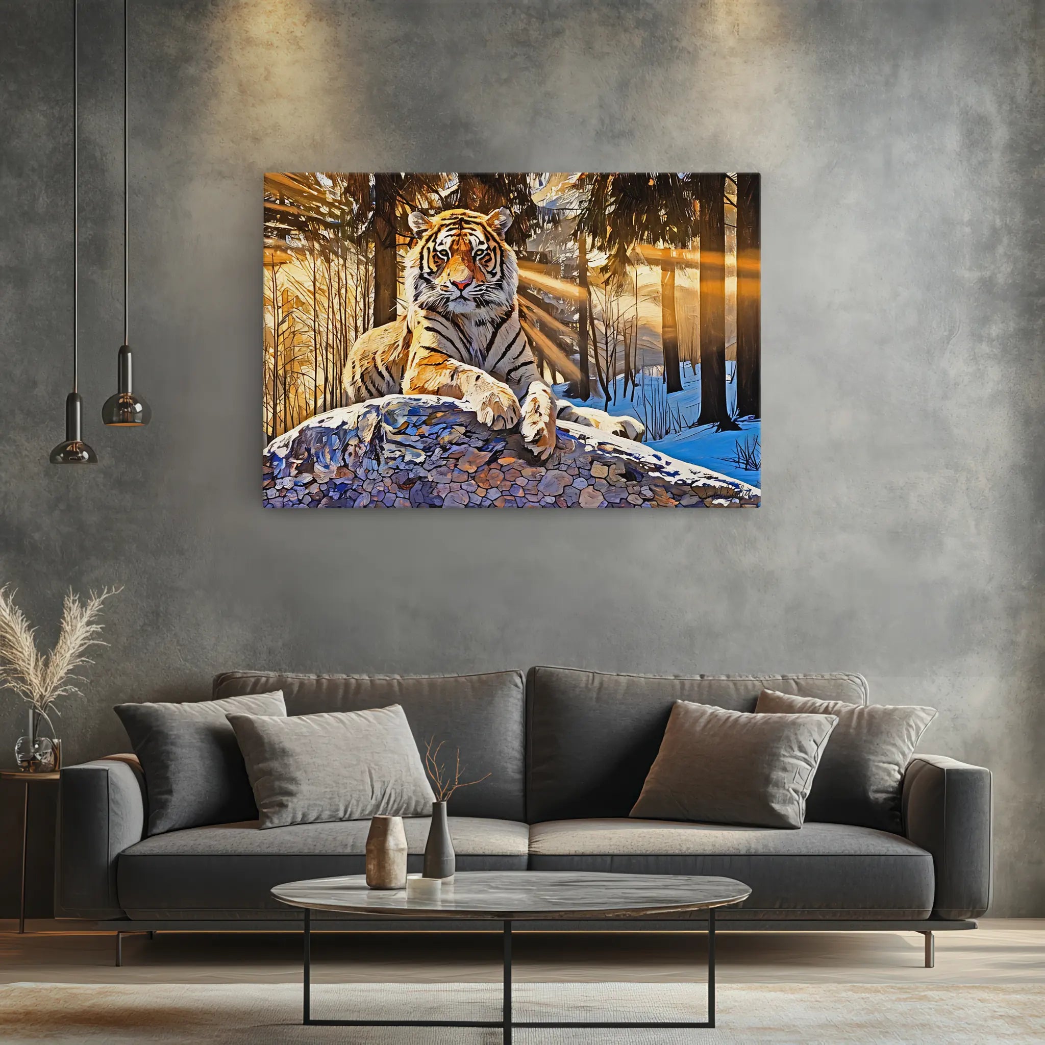 Tiger Winter Woodland Portrait Giclée Print 321013 Visual Wall Art AR3:2H Giclée Print