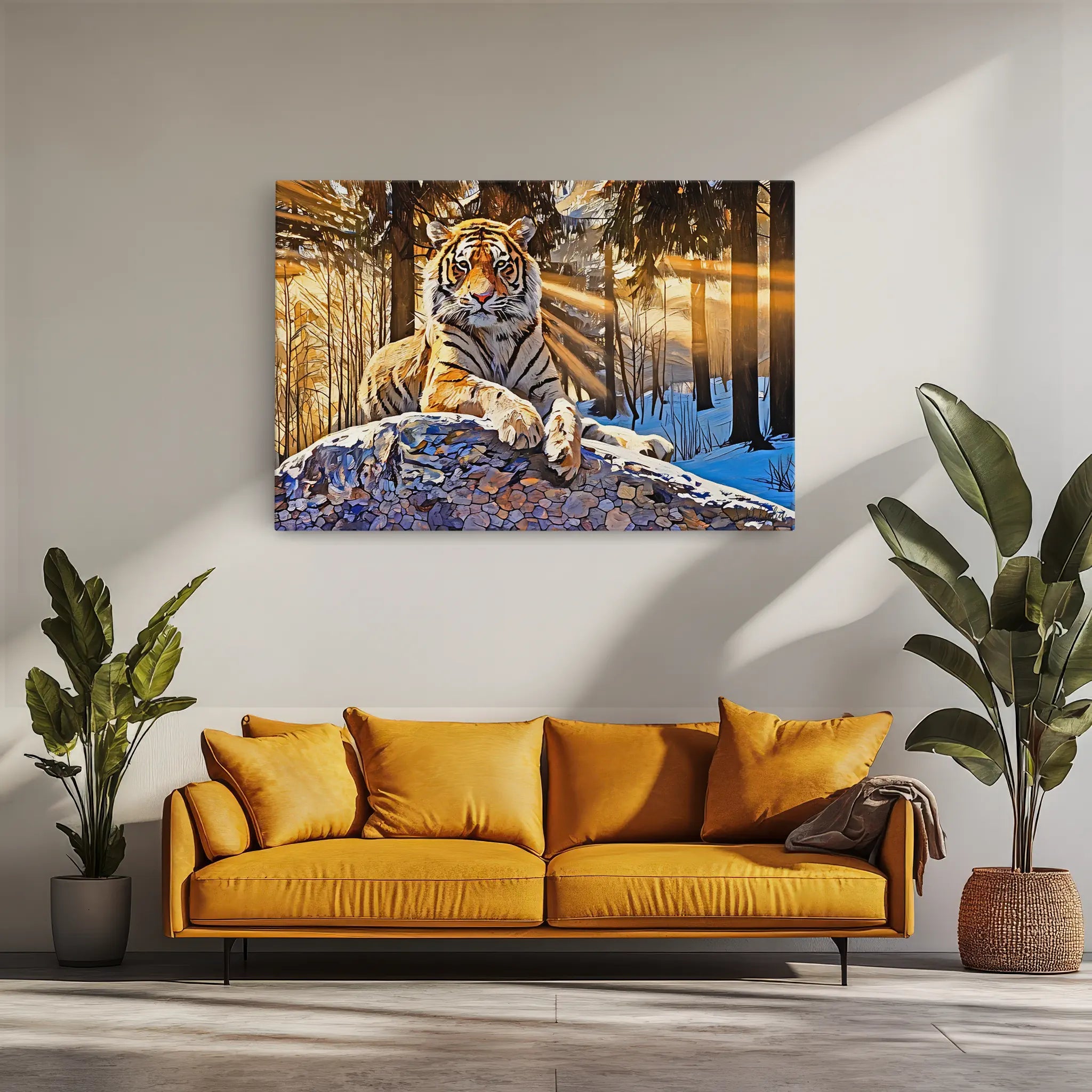 Tiger Winter Woodland Portrait Giclée Print 321013 Visual Wall Art AR3:2H Giclée Print