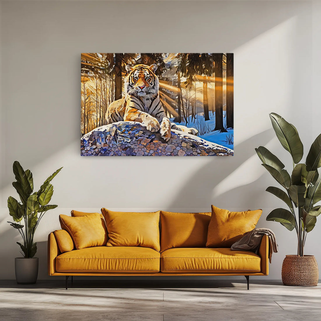 Tiger Winter Woodland Portrait Giclée Print 321013 Visual Wall Art AR3:2H Giclée Print