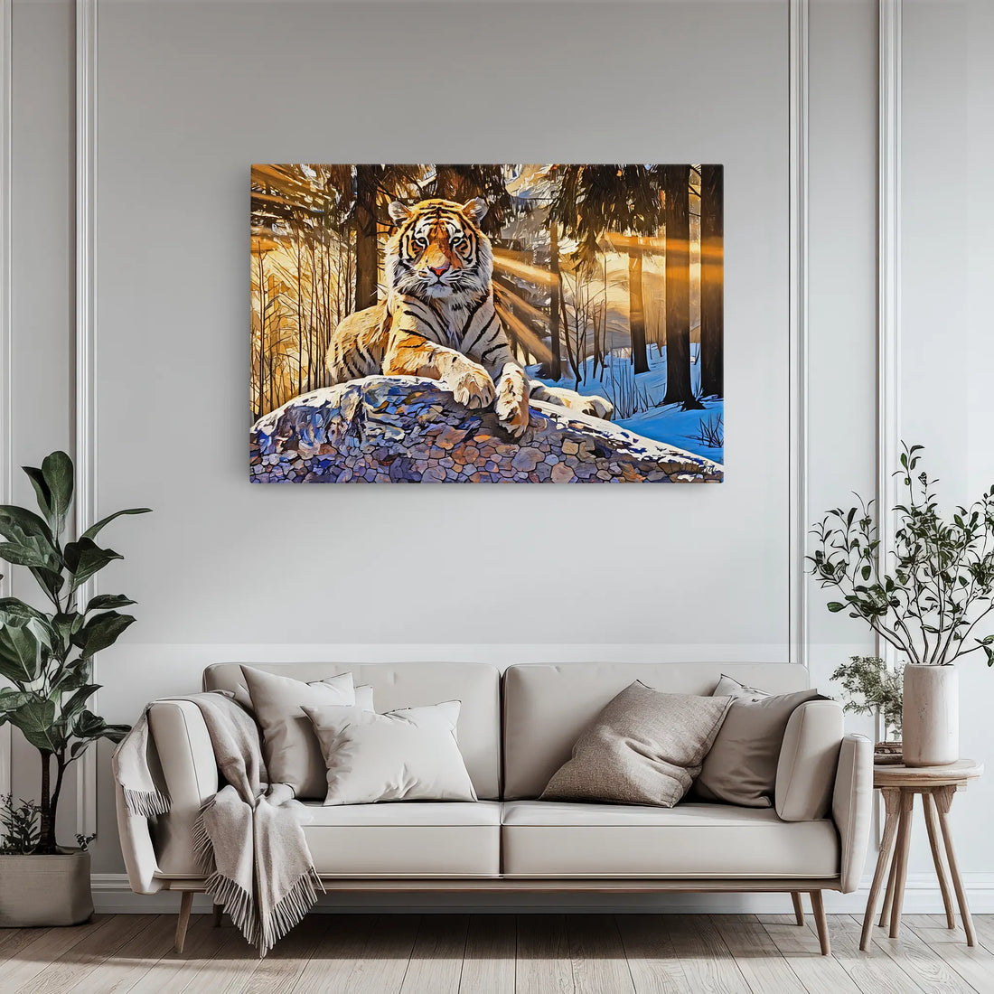 Tiger Winter Woodland Portrait Giclée Print 321013 Visual Wall Art AR3:2H Giclée Print