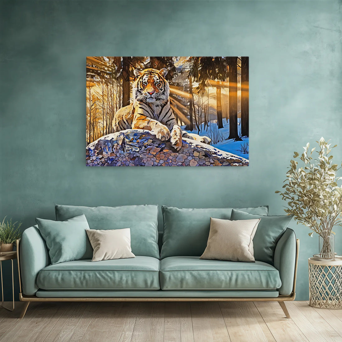Tiger Winter Woodland Portrait Giclée Print 321013 Visual Wall Art AR3:2H Giclée Print