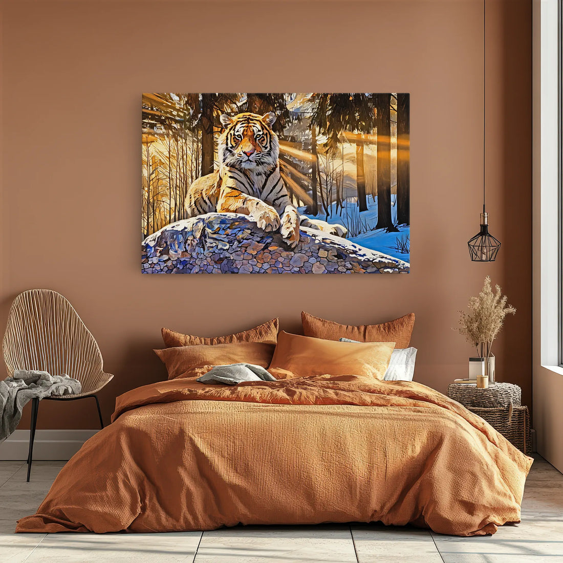 Tiger Winter Woodland Portrait Giclée Print 321013 Visual Wall Art AR3:2H Giclée Print