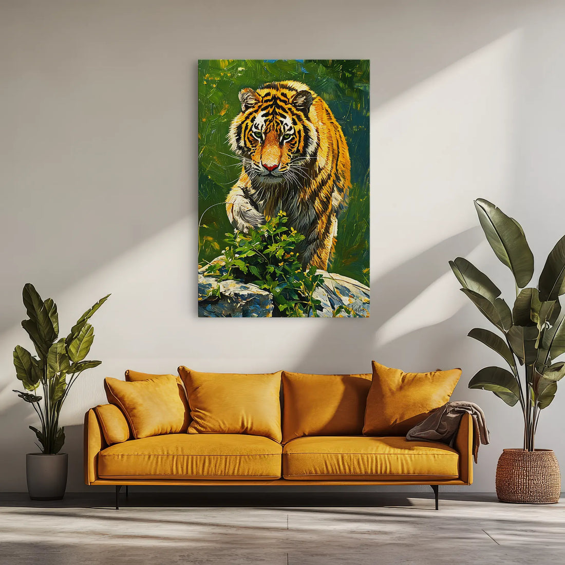Tiger at the Threshold Stepping Onto Giclée Print 231060 Visual Wall Art AR2:3V Giclée Print