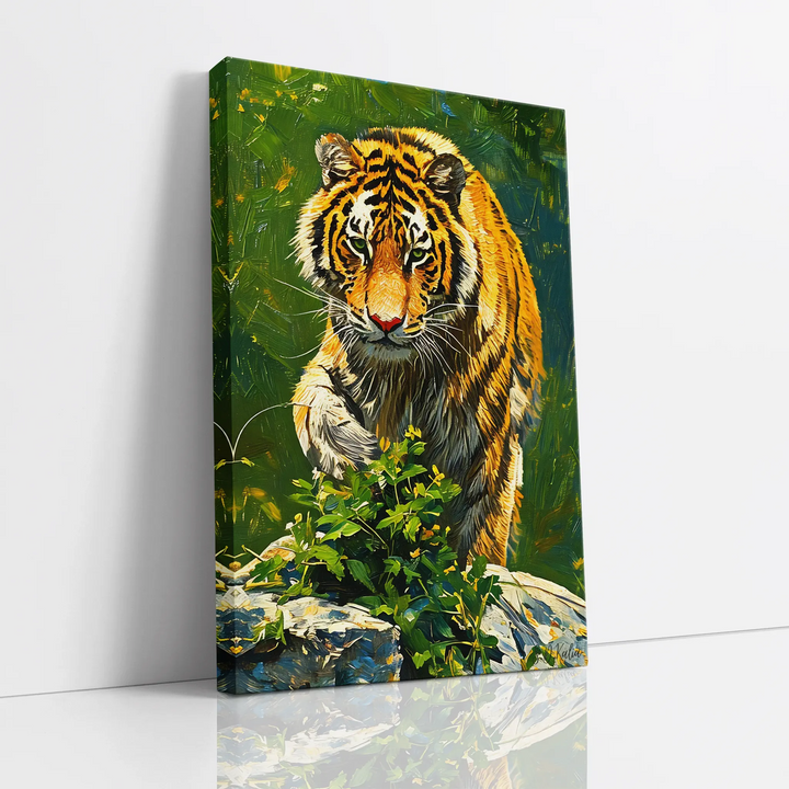 Tiger at the Threshold Stepping Onto Giclée Print 231060 Visual Wall Art AR2:3V Giclée Print