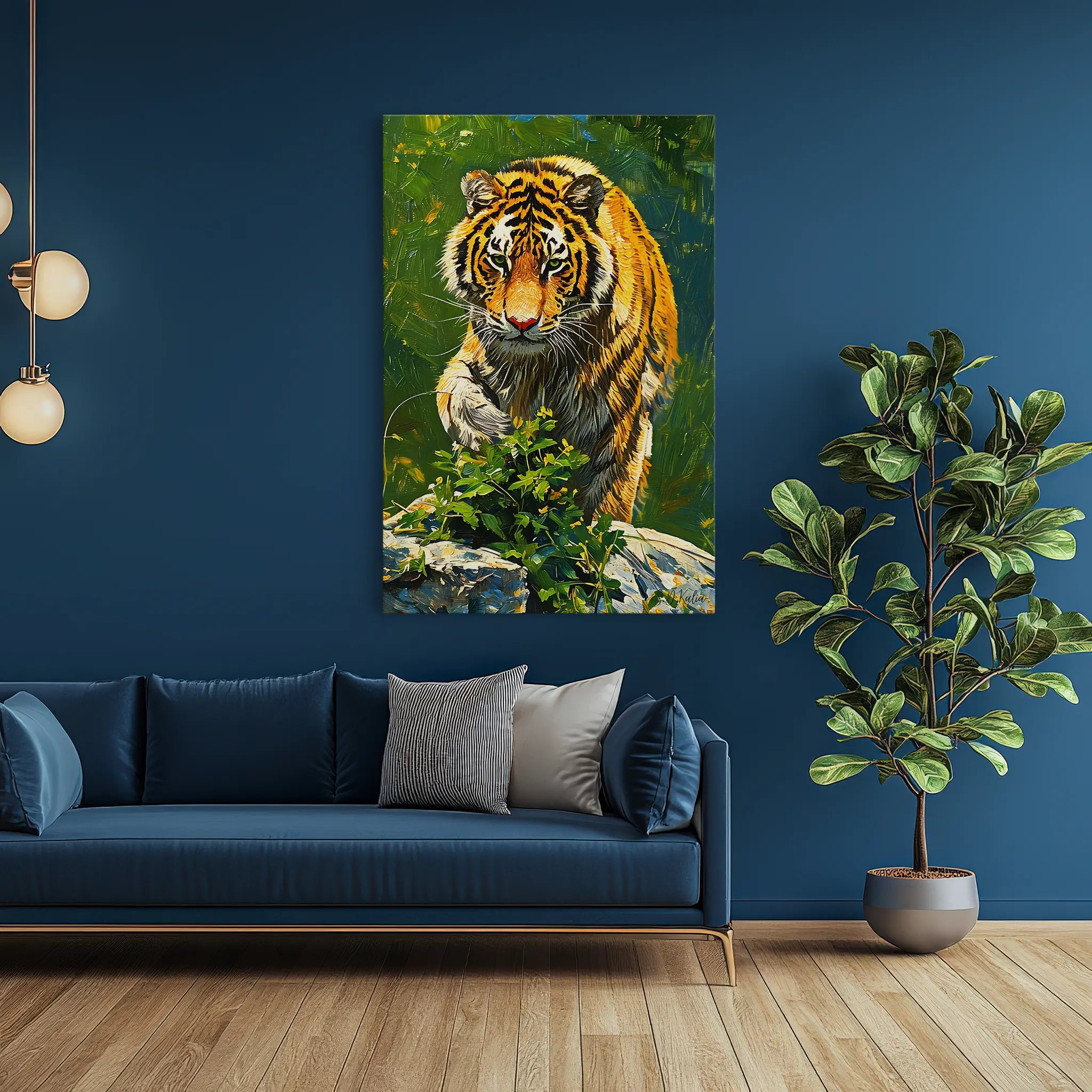 Tiger at the Threshold Stepping Onto Giclée Print 231060 Visual Wall Art AR2:3V Giclée Print