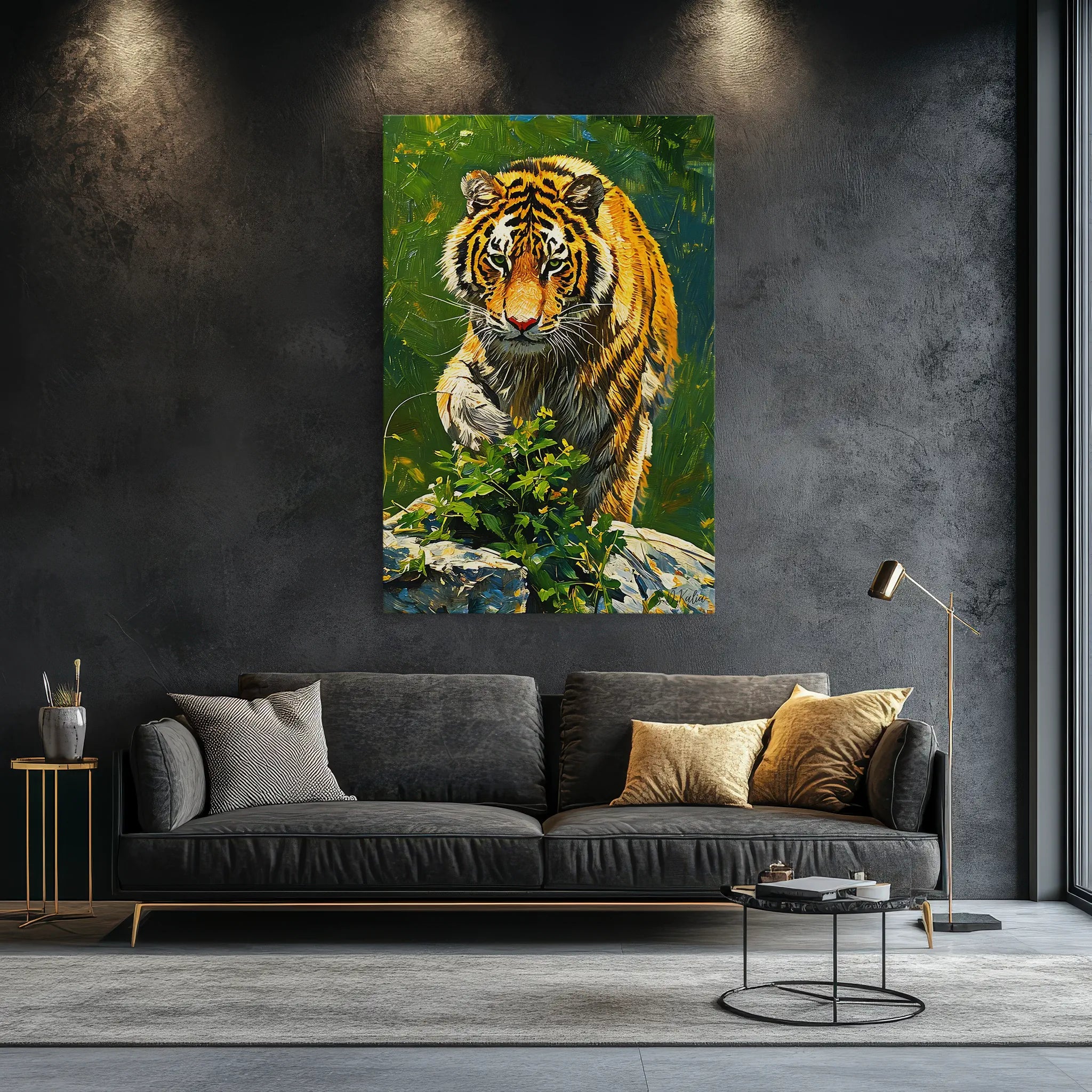 Tiger at the Threshold Stepping Onto Giclée Print 231060 Visual Wall Art AR2:3V Giclée Print