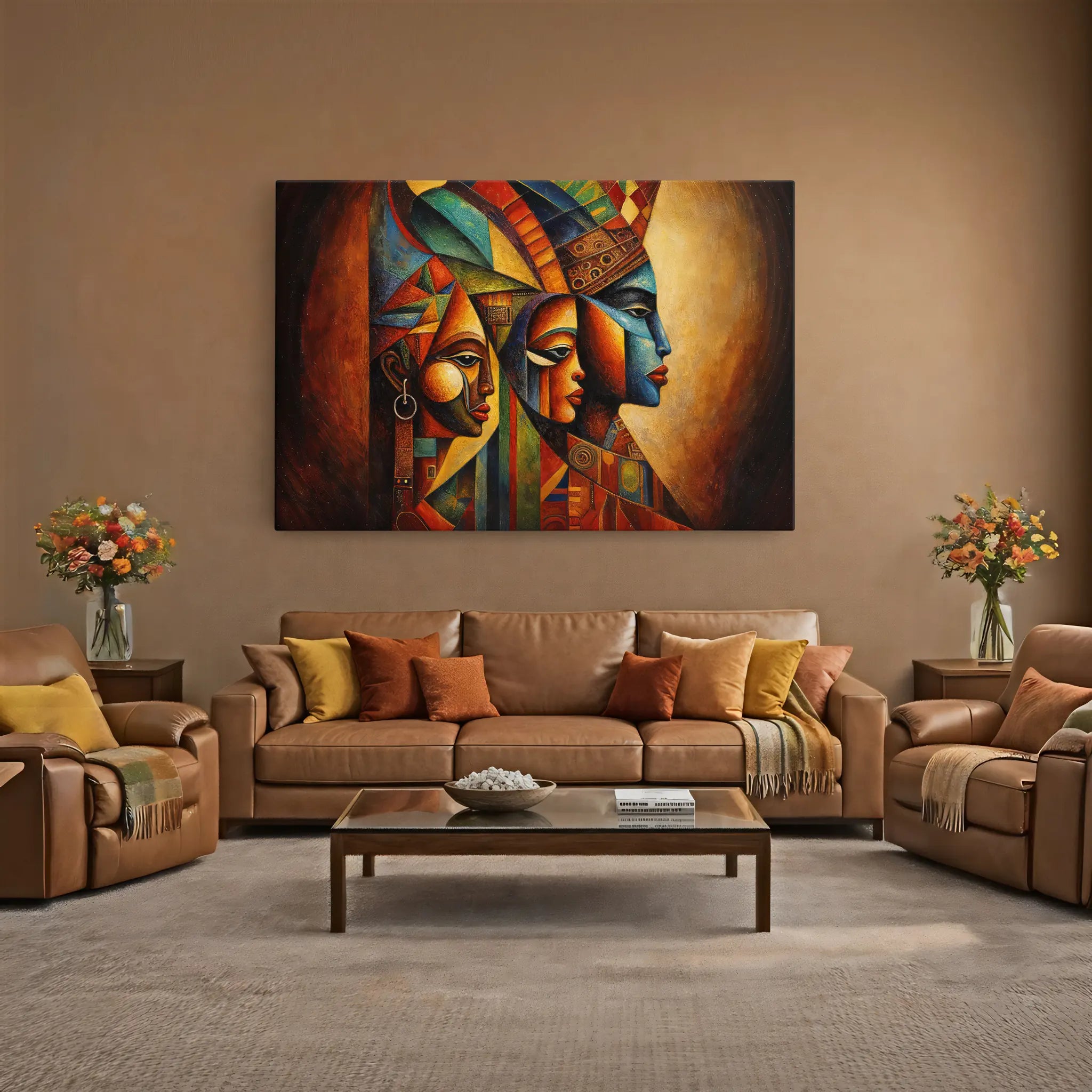 Trinity of Faces, Cubist Dawn Giclée Print 329017 Visual Wall Art AR3:2H Giclée Print