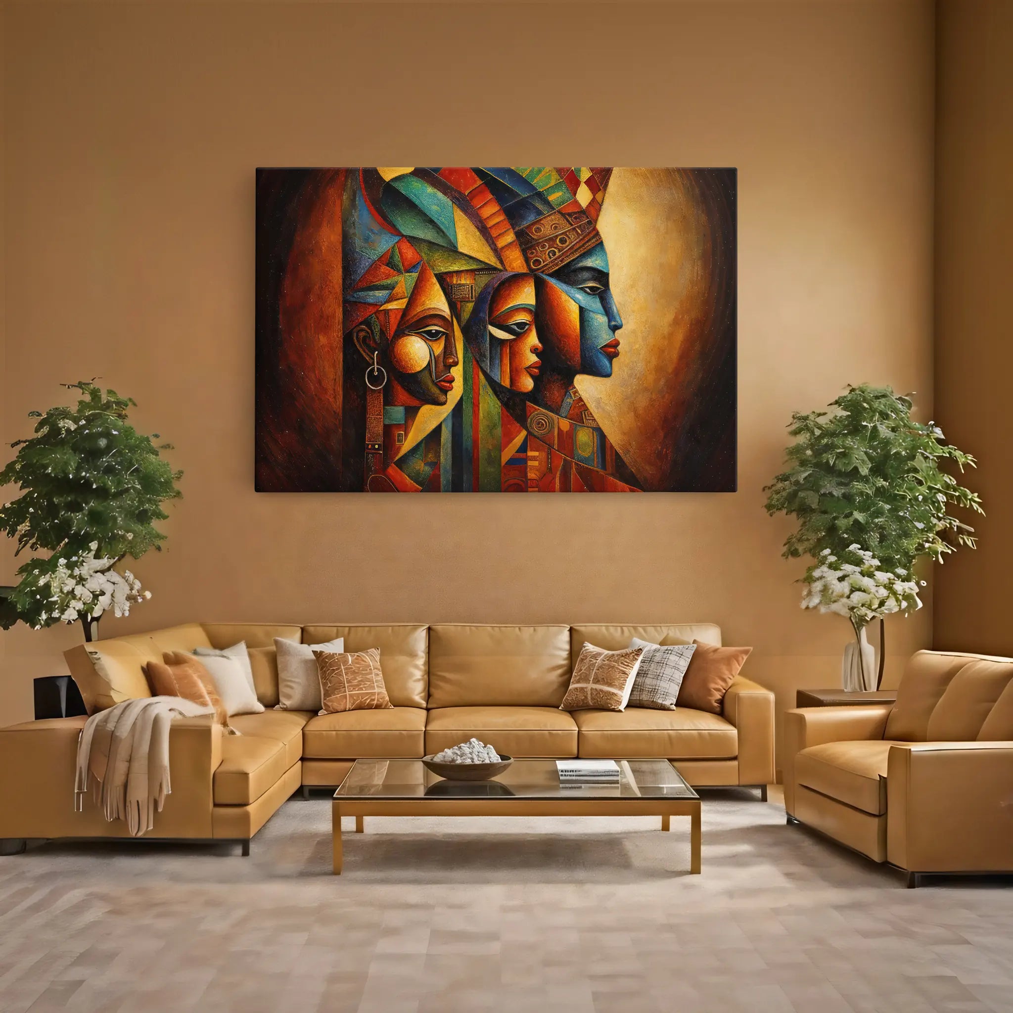 Trinity of Faces, Cubist Dawn Giclée Print 329017 Visual Wall Art AR3:2H Giclée Print