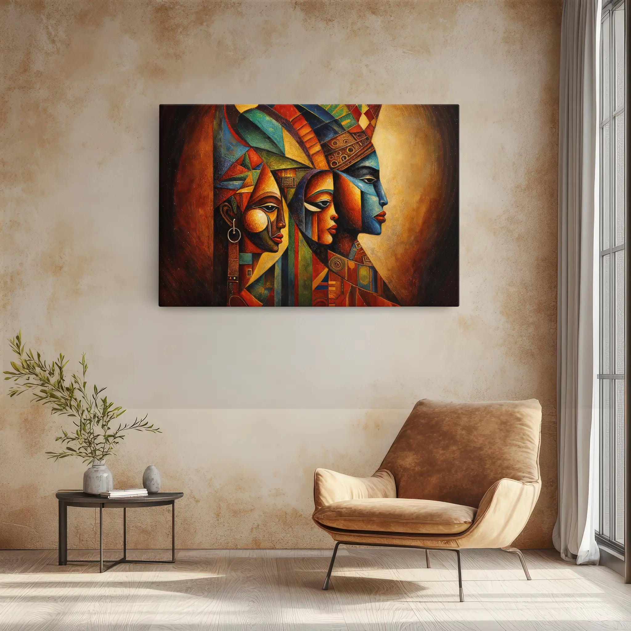 Trinity of Faces, Cubist Dawn Giclée Print 329017 Visual Wall Art AR3:2H Giclée Print