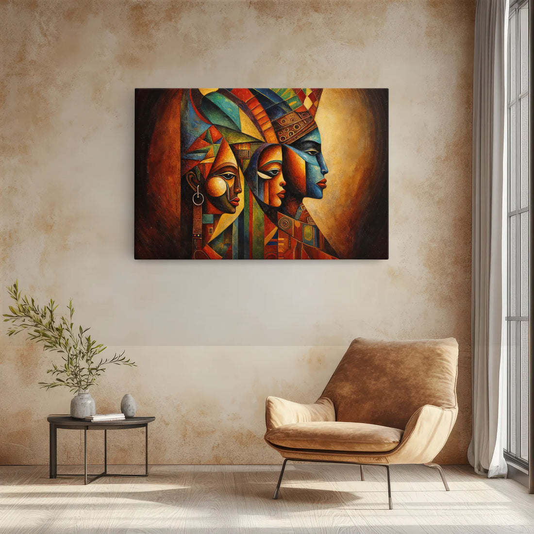 Trinity of Faces, Cubist Dawn Giclée Print 329017 Visual Wall Art AR3:2H Giclée Print