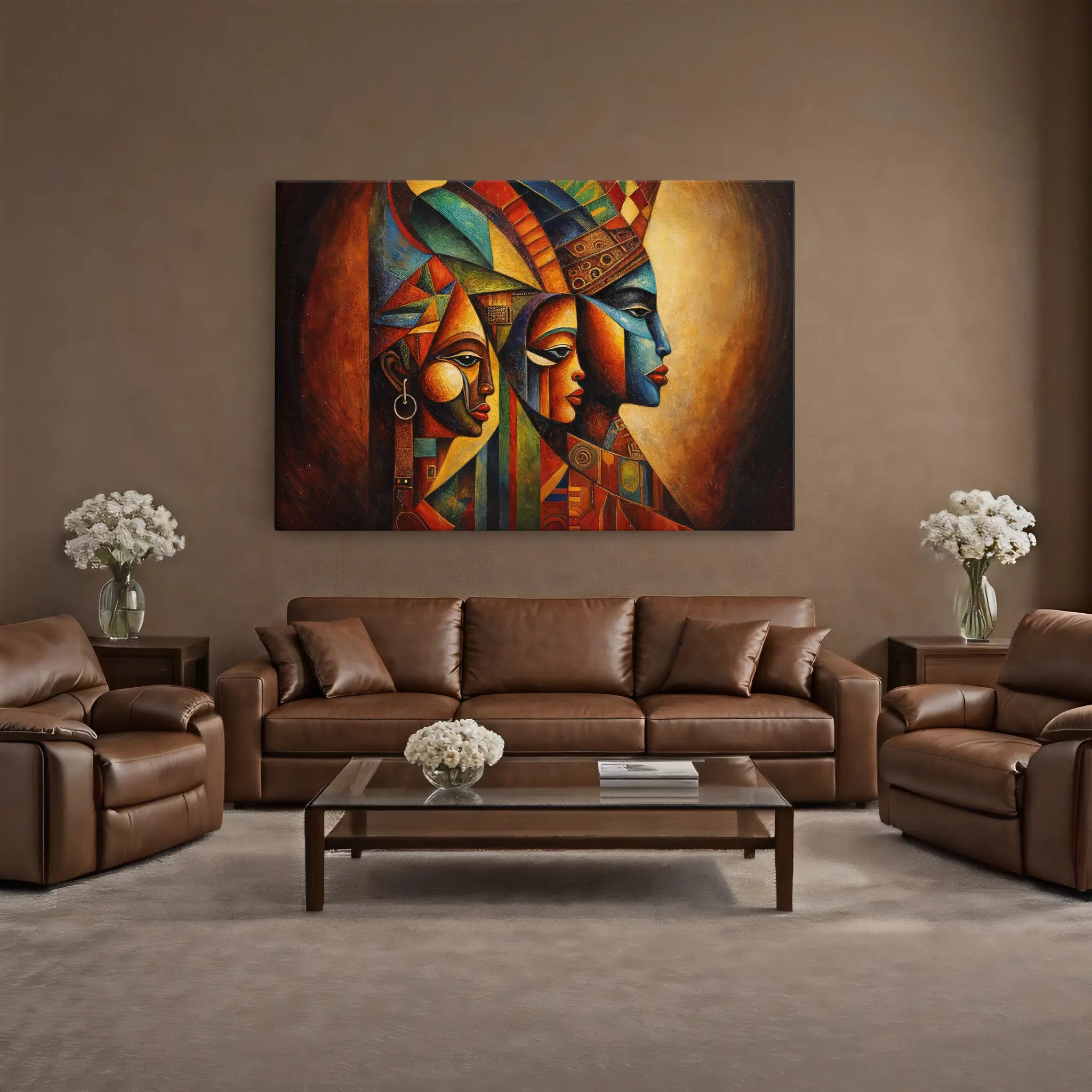 Trinity of Faces, Cubist Dawn Giclée Print 329017 Visual Wall Art AR3:2H Giclée Print
