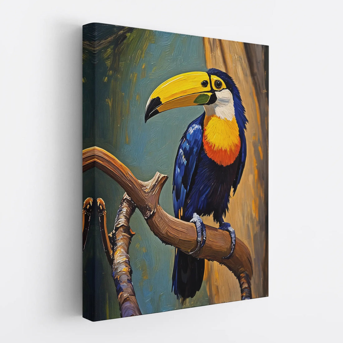 Tropical Melody Toucan On Branch Painting Giclée Print 454023 Visual Wall Art AR3:4V-AR4:5V Giclée Print