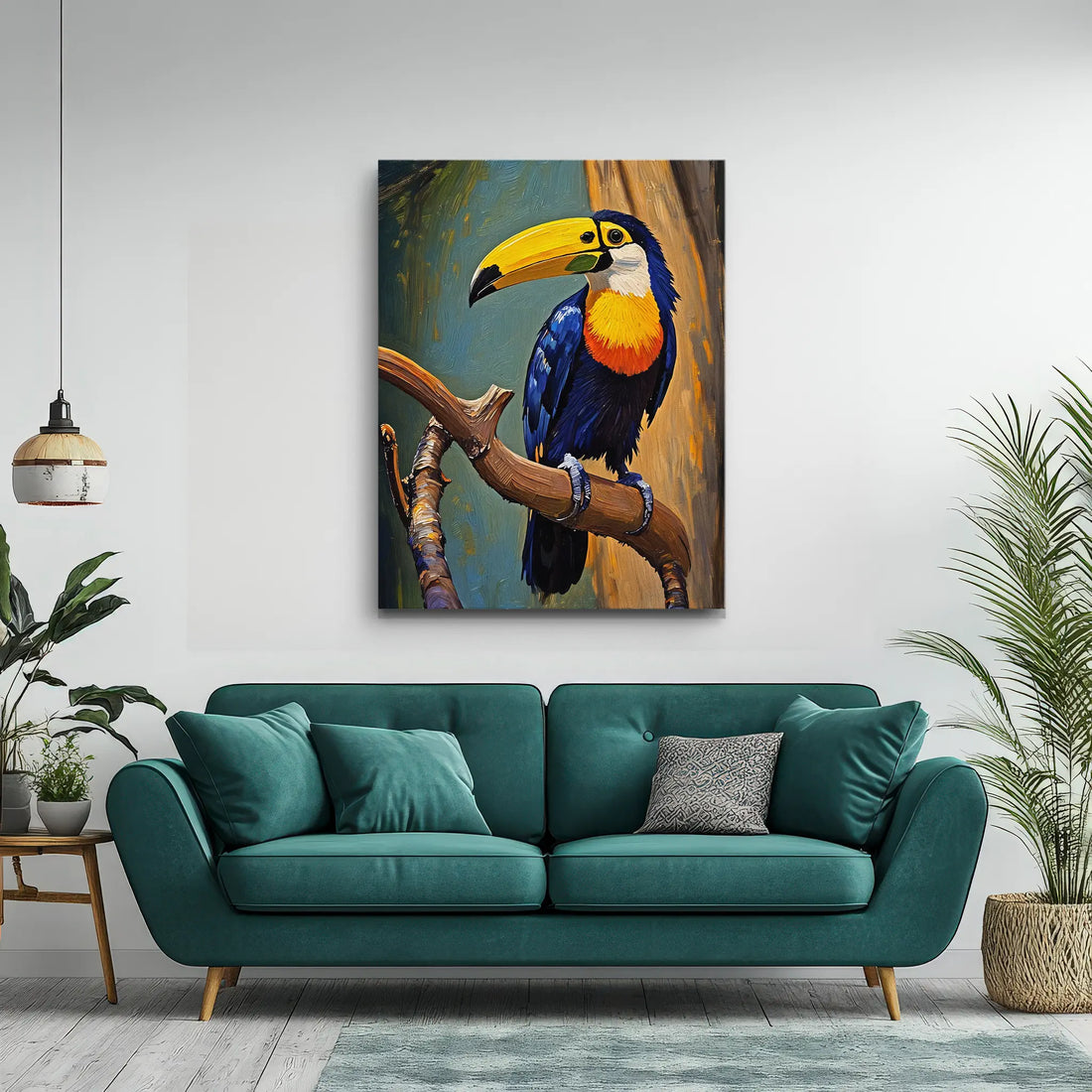 Tropical Melody Toucan On Branch Painting Giclée Print 454023 Visual Wall Art AR3:4V-AR4:5V Giclée Print