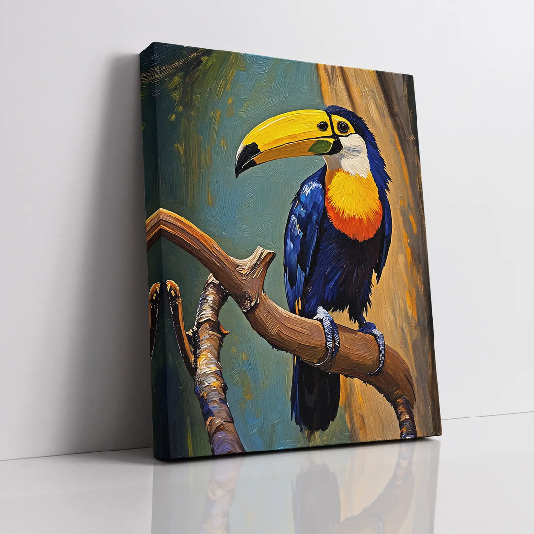Tropical Melody Toucan On Branch Painting Giclée Print 454023 Visual Wall Art AR3:4V-AR4:5V Giclée Print