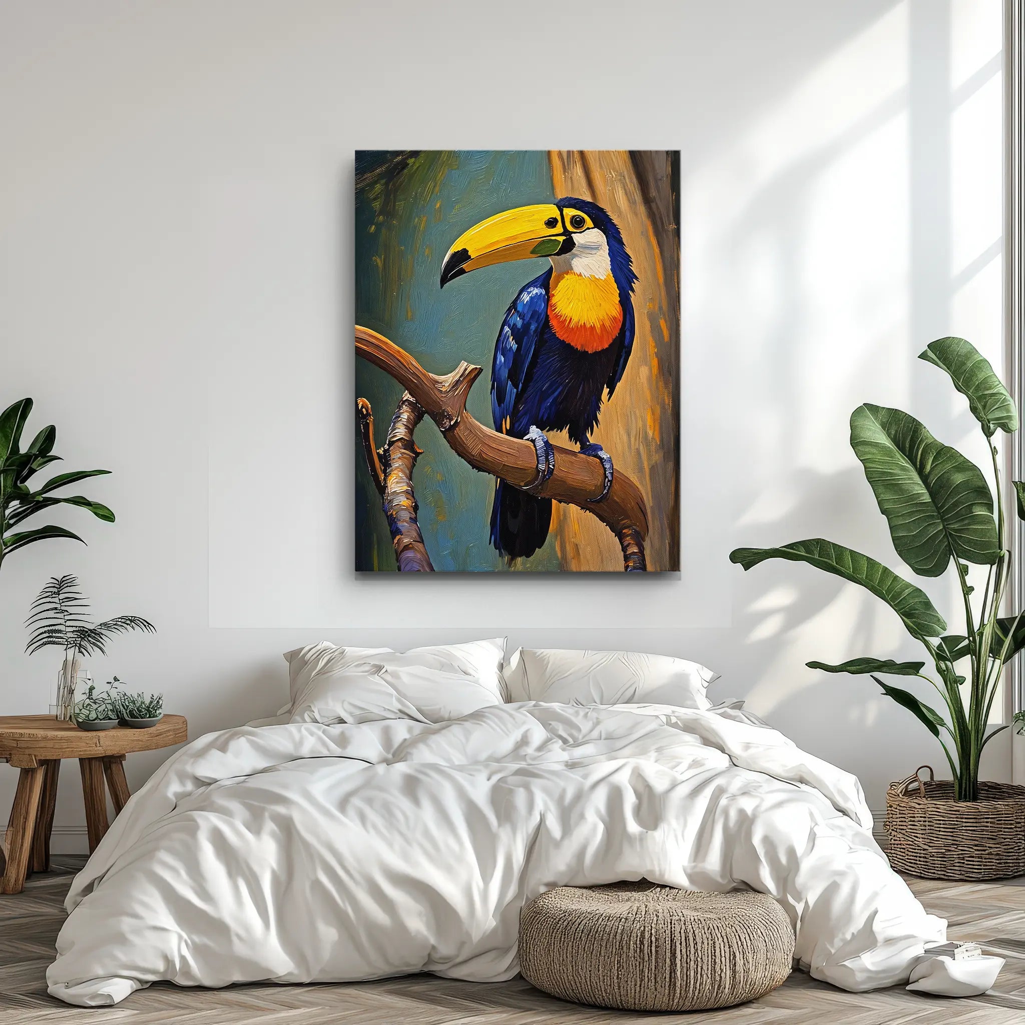 Tropical Melody Toucan On Branch Painting Giclée Print 454023 Visual Wall Art AR3:4V-AR4:5V Giclée Print