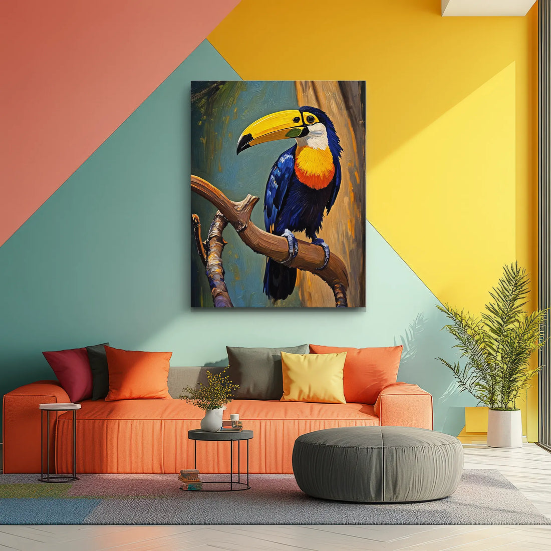 Tropical Melody Toucan On Branch Painting Giclée Print 454023 Visual Wall Art AR3:4V-AR4:5V Giclée Print