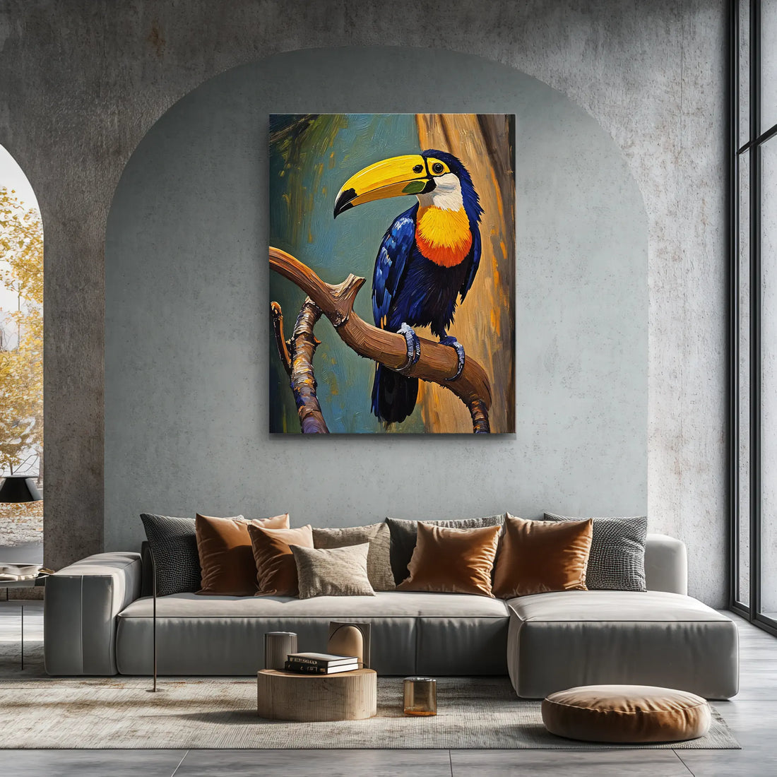 Tropical Melody Toucan On Branch Painting Giclée Print 454023 Visual Wall Art AR3:4V-AR4:5V Giclée Print