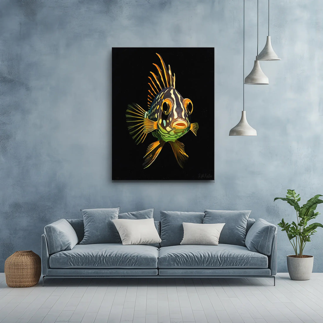 Tropical Ocean Reef Fish Giclée Print 451026 Visual Wall Art AR3:4V-AR4:5V Giclée Print