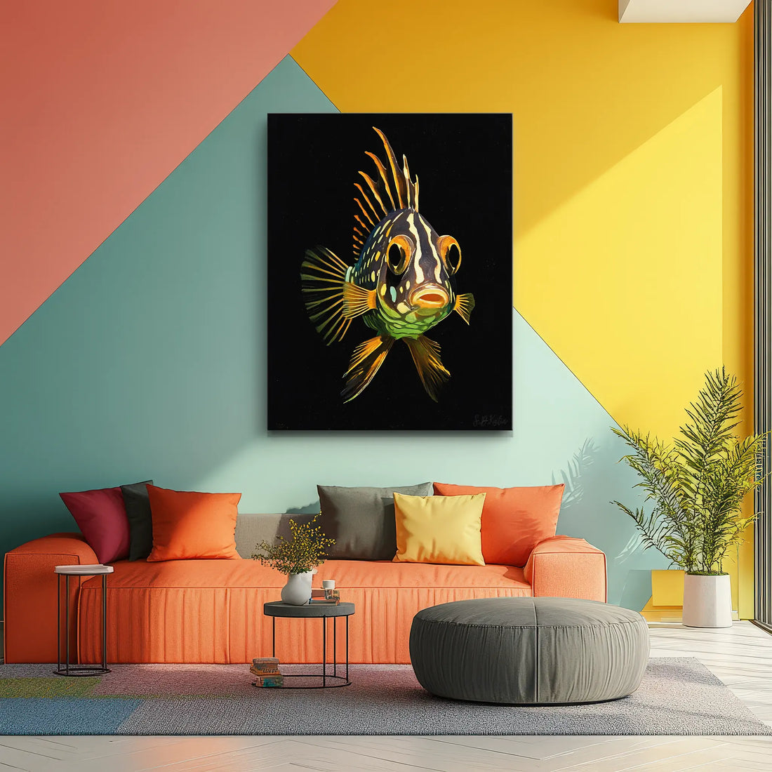 Tropical Ocean Reef Fish Giclée Print 451026 Visual Wall Art AR3:4V-AR4:5V Giclée Print
