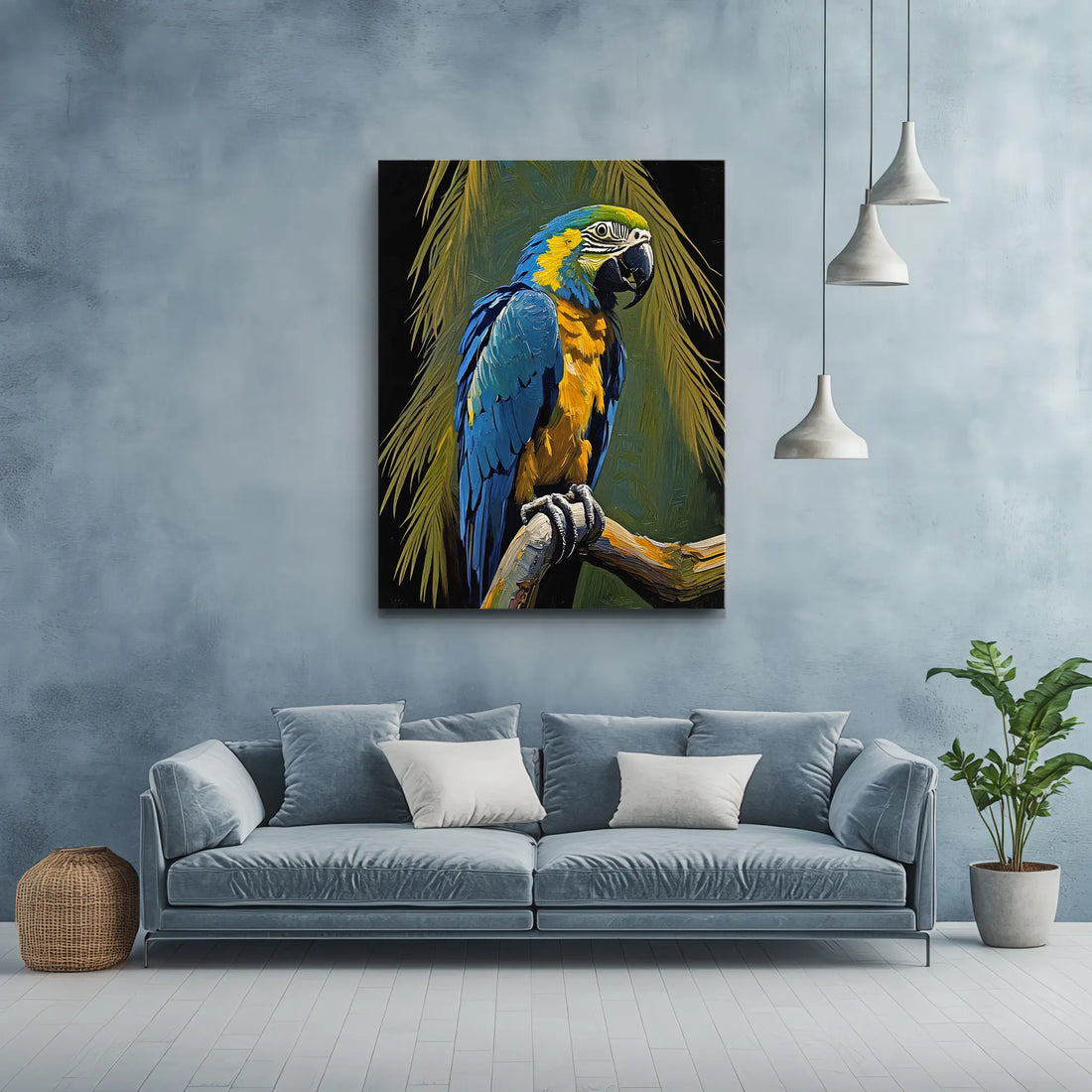 Tropical Tarmony Macaw Painting Giclée Print 454024 Visual Wall Art AR3:4V-AR4:5V Giclée Print