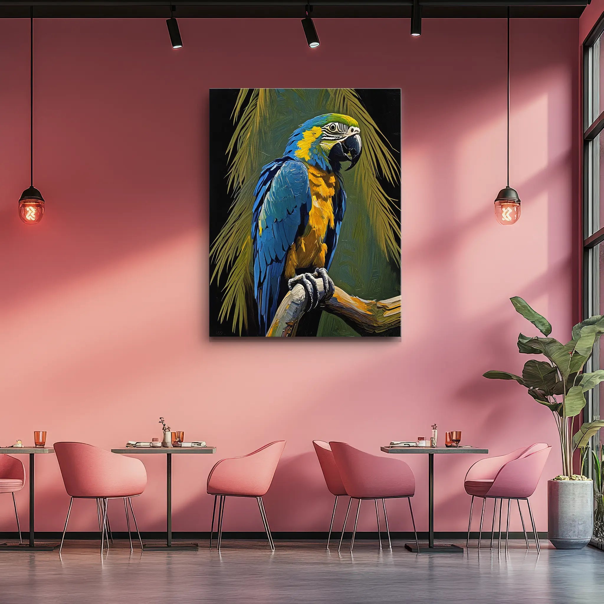 Tropical Tarmony Macaw Painting Giclée Print 454024 Visual Wall Art AR3:4V-AR4:5V Giclée Print