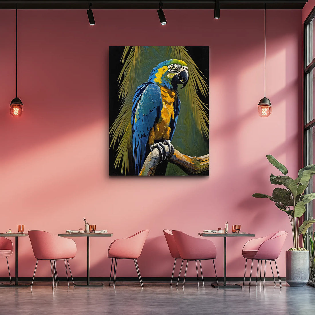 Tropical Tarmony Macaw Painting Giclée Print 454024 Visual Wall Art AR3:4V-AR4:5V Giclée Print