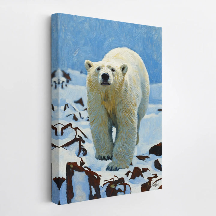 Tundra Stride Polar Bear Crossing Giclée Print 231063 Visual Wall Art AR2:3V Giclée Print