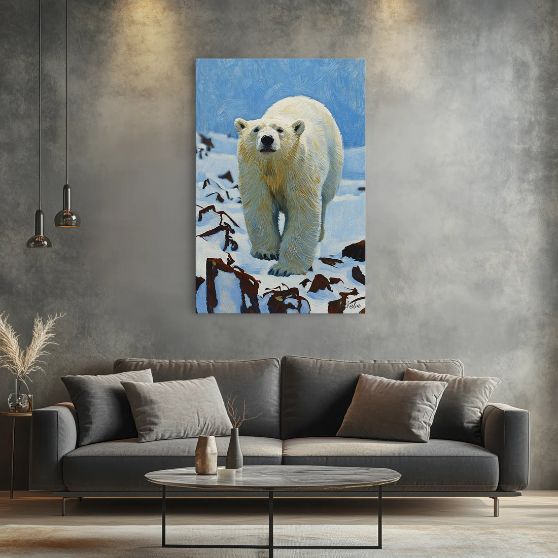 Tundra Stride Polar Bear Crossing Giclée Print 231063 Visual Wall Art AR2:3V Giclée Print