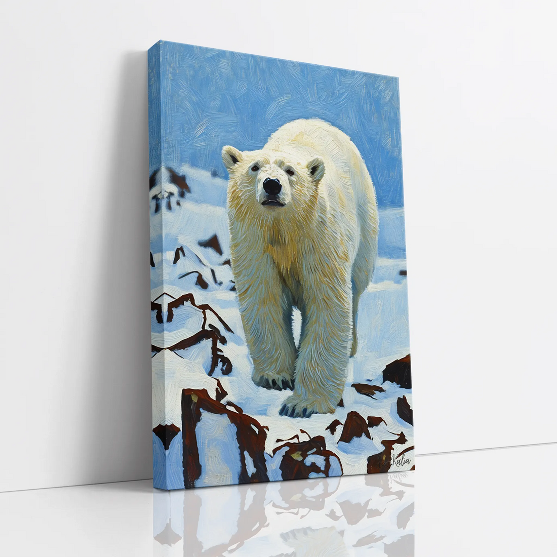 Tundra Stride Polar Bear Crossing Giclée Print 231063 Visual Wall Art AR2:3V Giclée Print