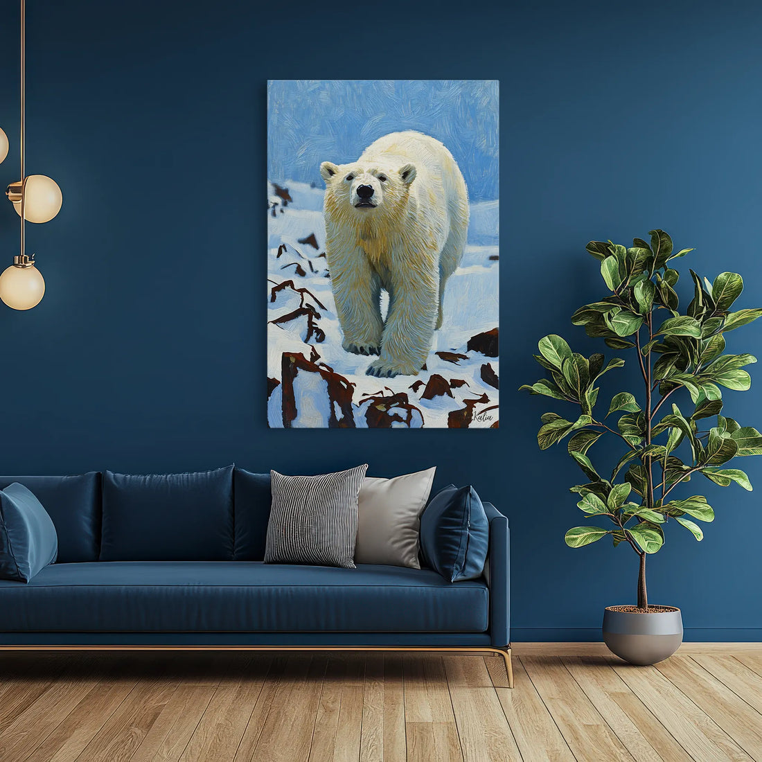 Tundra Stride Polar Bear Crossing Giclée Print 231063 Visual Wall Art AR2:3V Giclée Print
