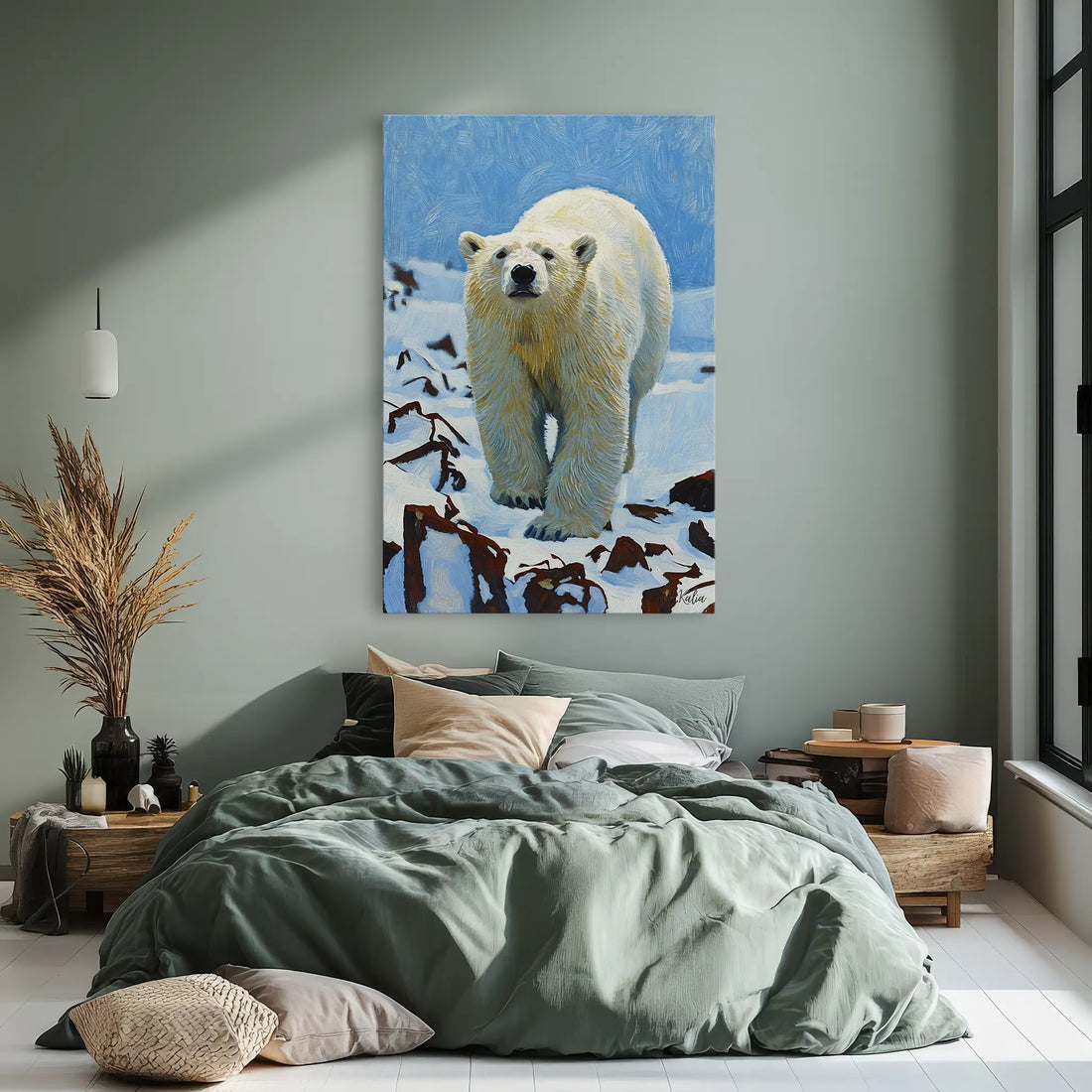 Tundra Stride Polar Bear Crossing Giclée Print 231063 Visual Wall Art AR2:3V Giclée Print
