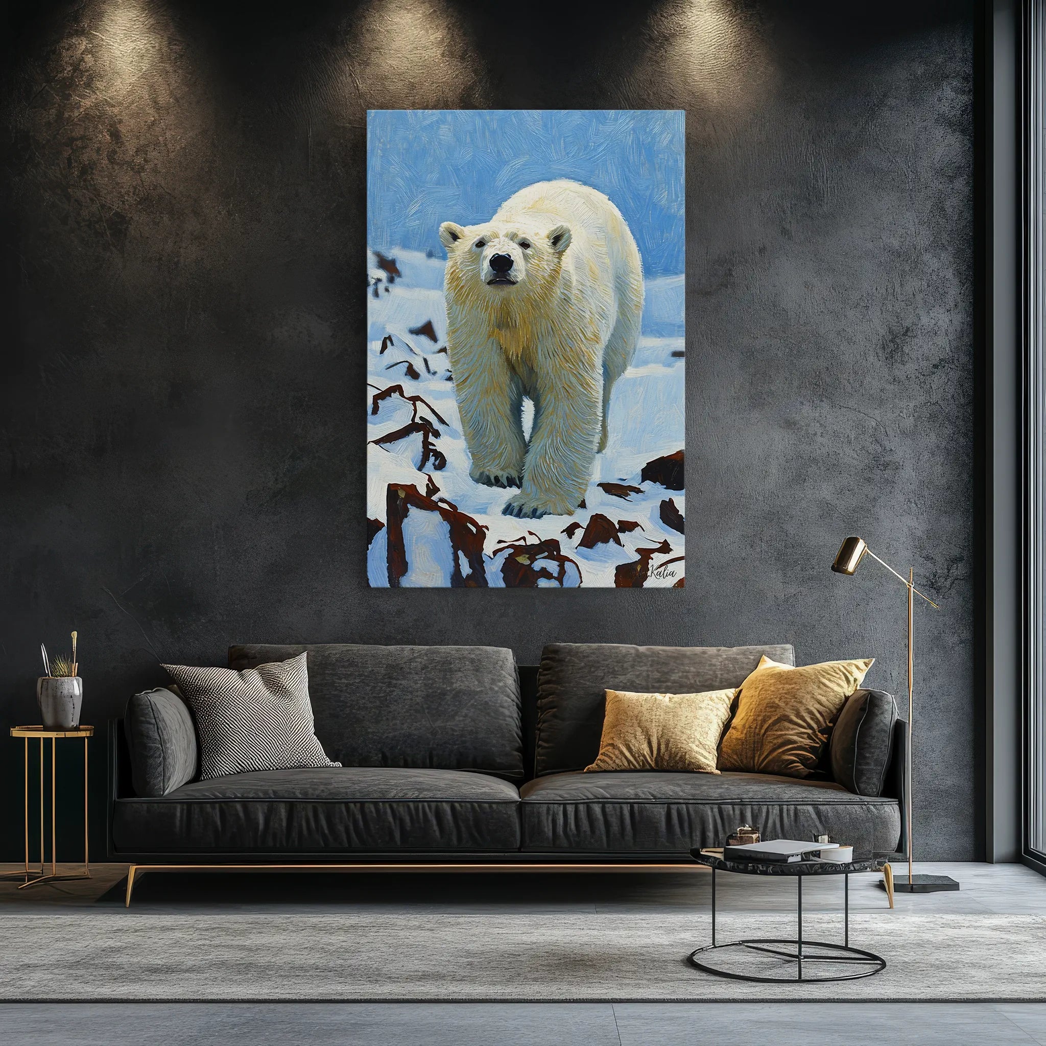 Tundra Stride Polar Bear Crossing Giclée Print 231063 Visual Wall Art AR2:3V Giclée Print